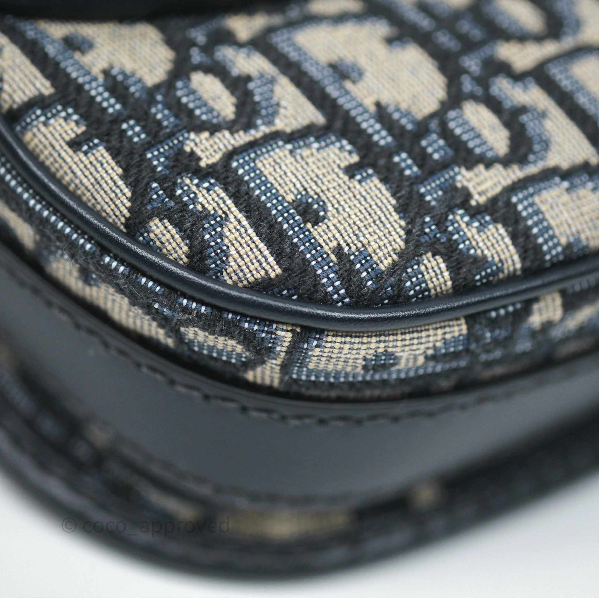 Christian Dior Bobby East-West Bag Blue Oblique Jacquard Canvas