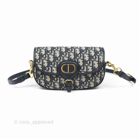 Christian Dior Bobby East-West Bag Blue Oblique Jacquard Canvas