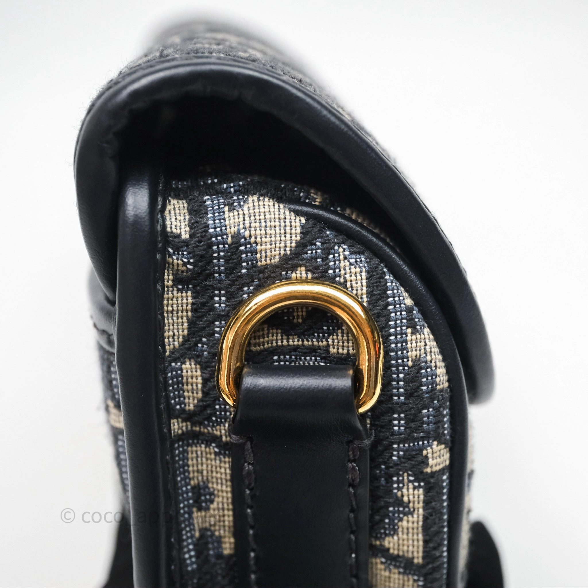Christian Dior Bobby East-West Bag Blue Oblique Jacquard Canvas