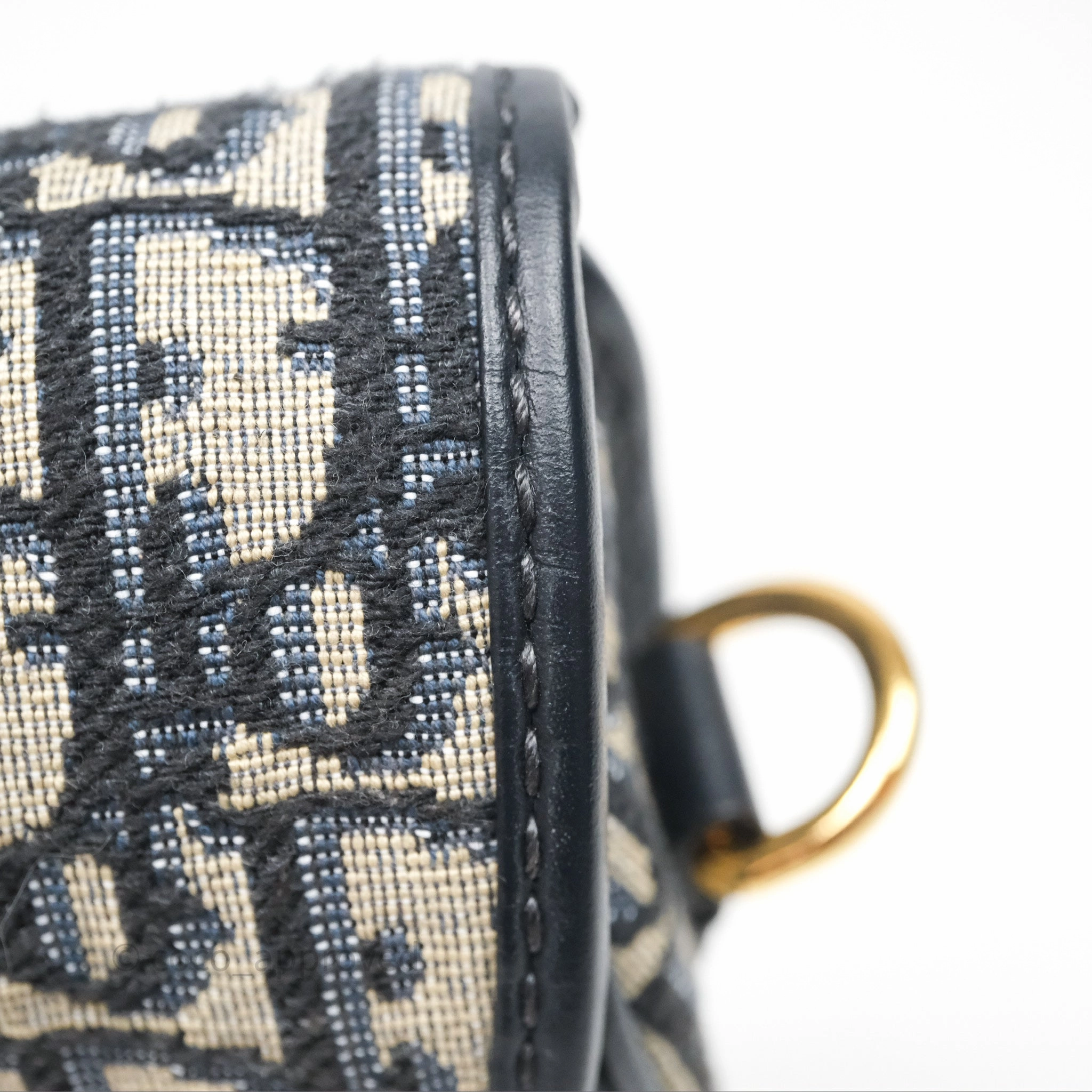 Christian Dior Bobby East-West Bag Blue Oblique Jacquard Canvas