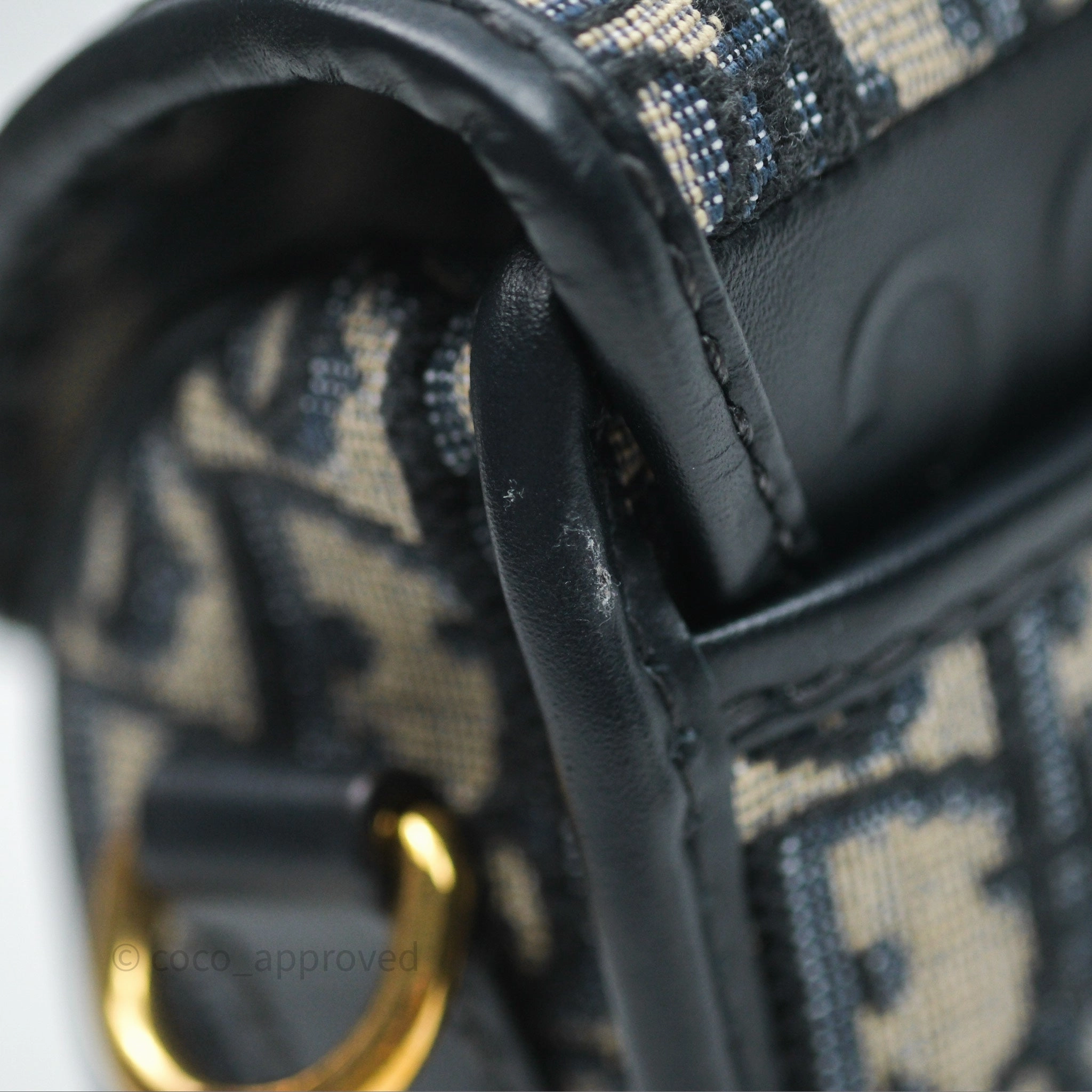 Christian Dior Bobby East-West Bag Blue Oblique Jacquard Canvas