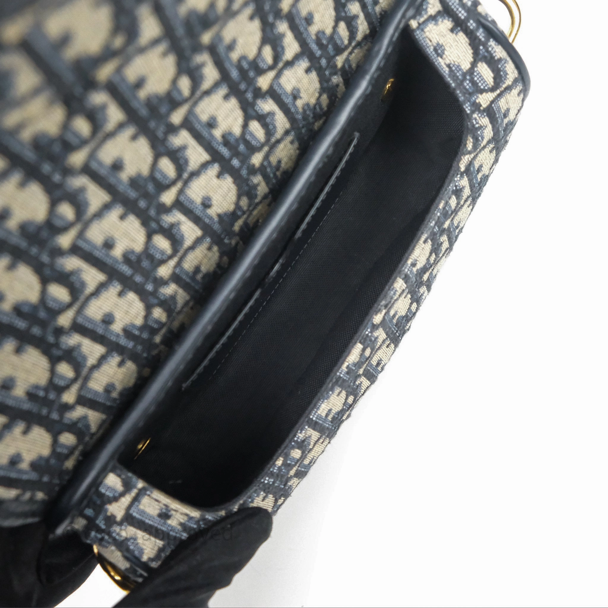 Christian Dior Bobby East-West Bag Blue Oblique Jacquard Canvas