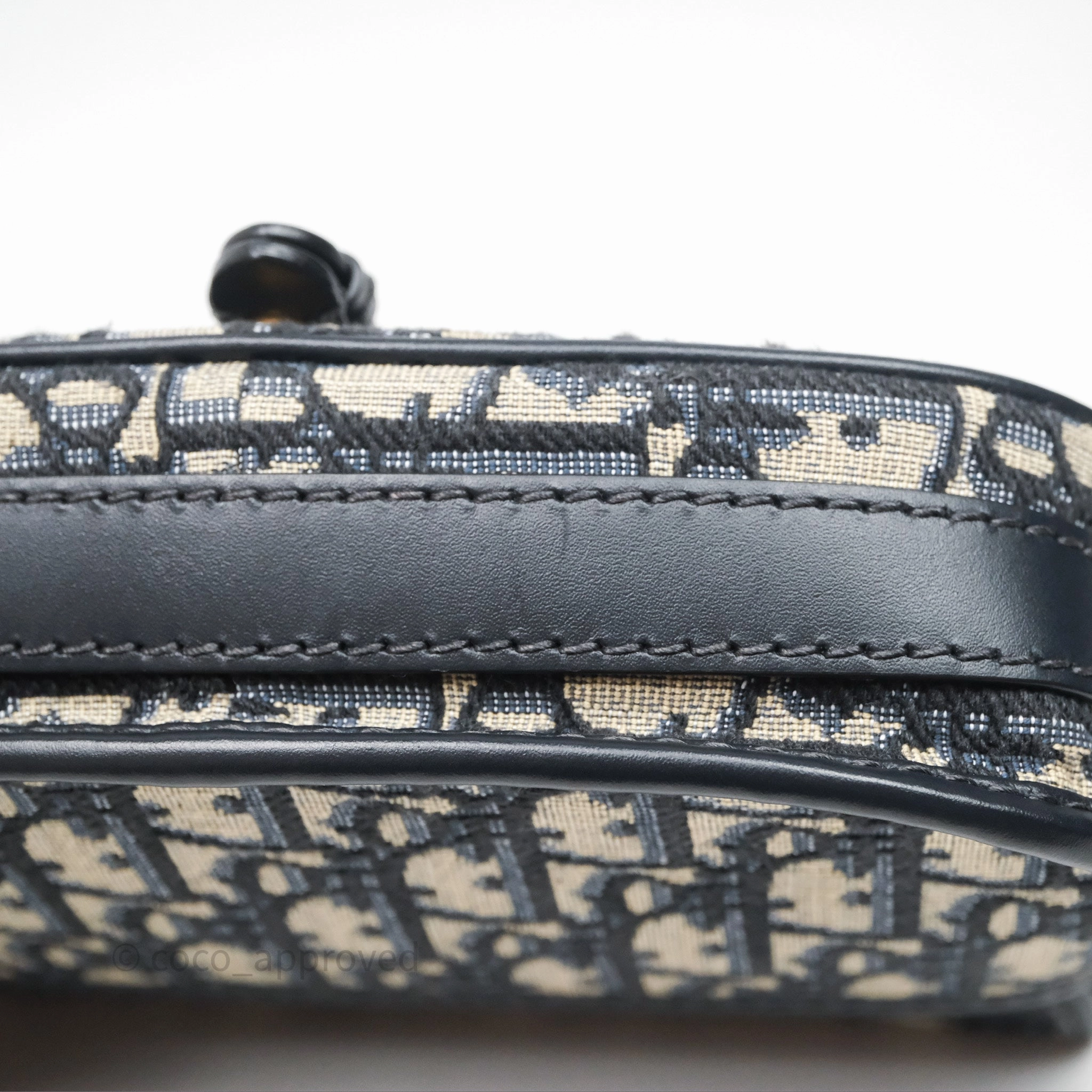 Christian Dior Bobby East-West Bag Blue Oblique Jacquard Canvas