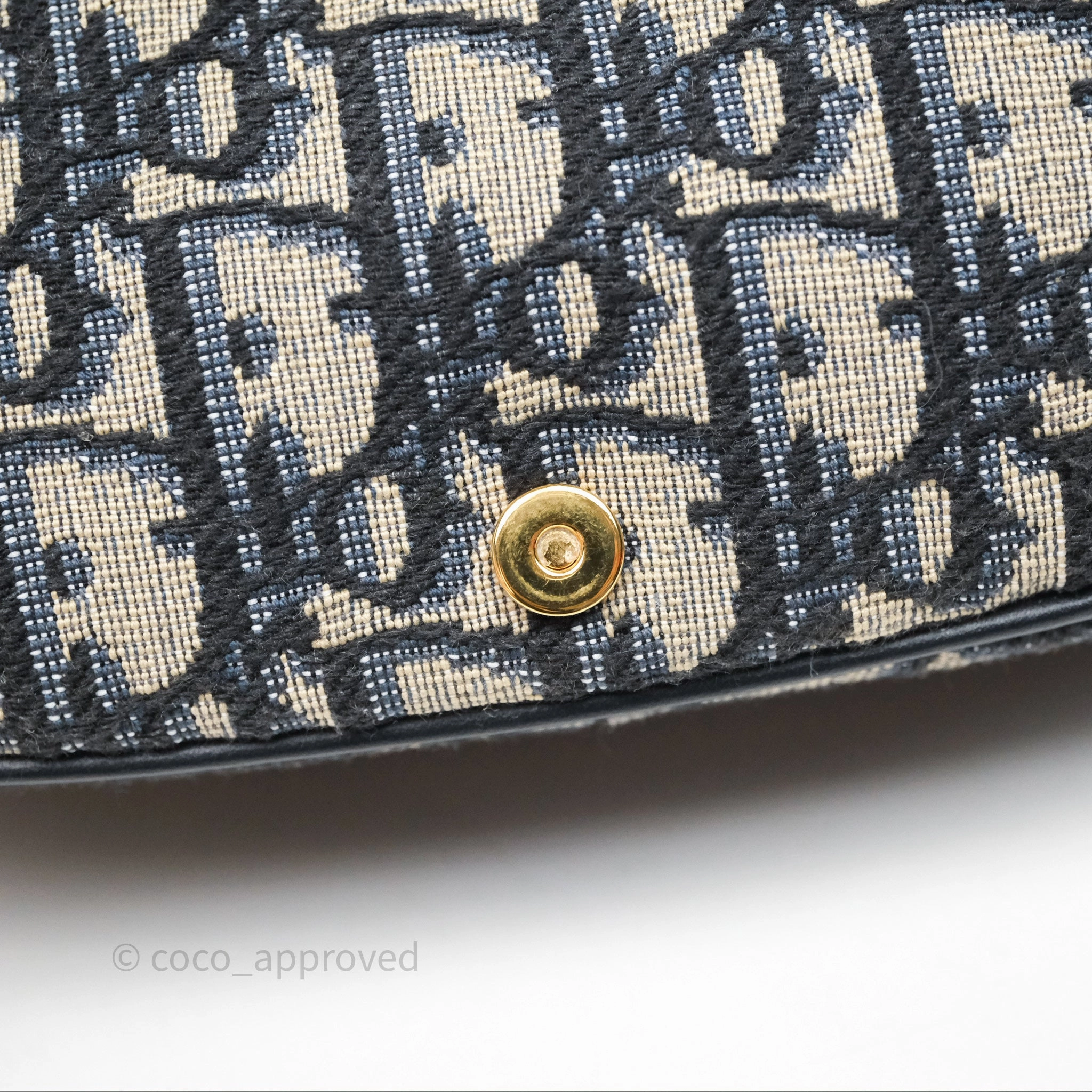 Christian Dior Bobby East-West Bag Blue Oblique Jacquard Canvas