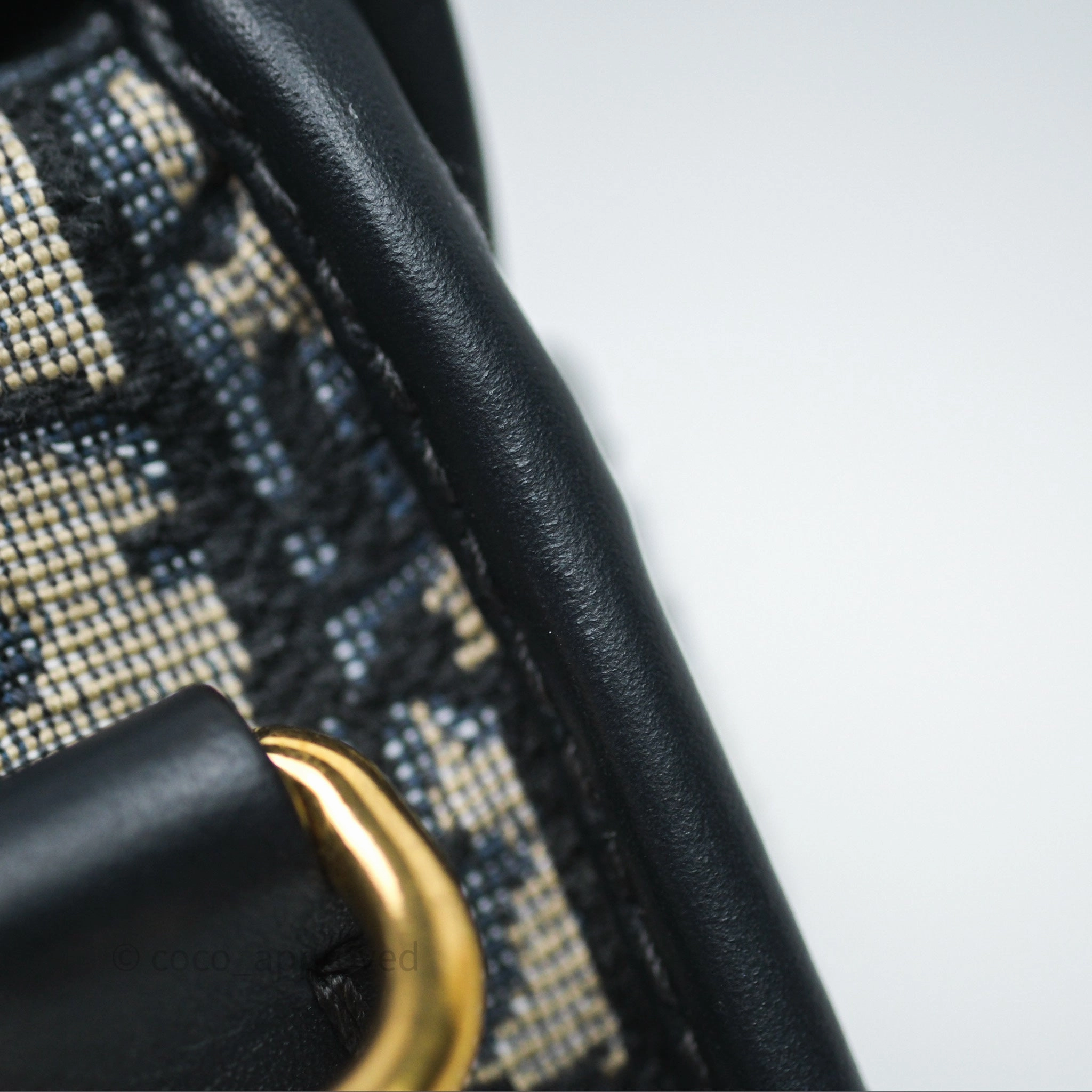 Christian Dior Bobby East-West Bag Blue Oblique Jacquard Canvas