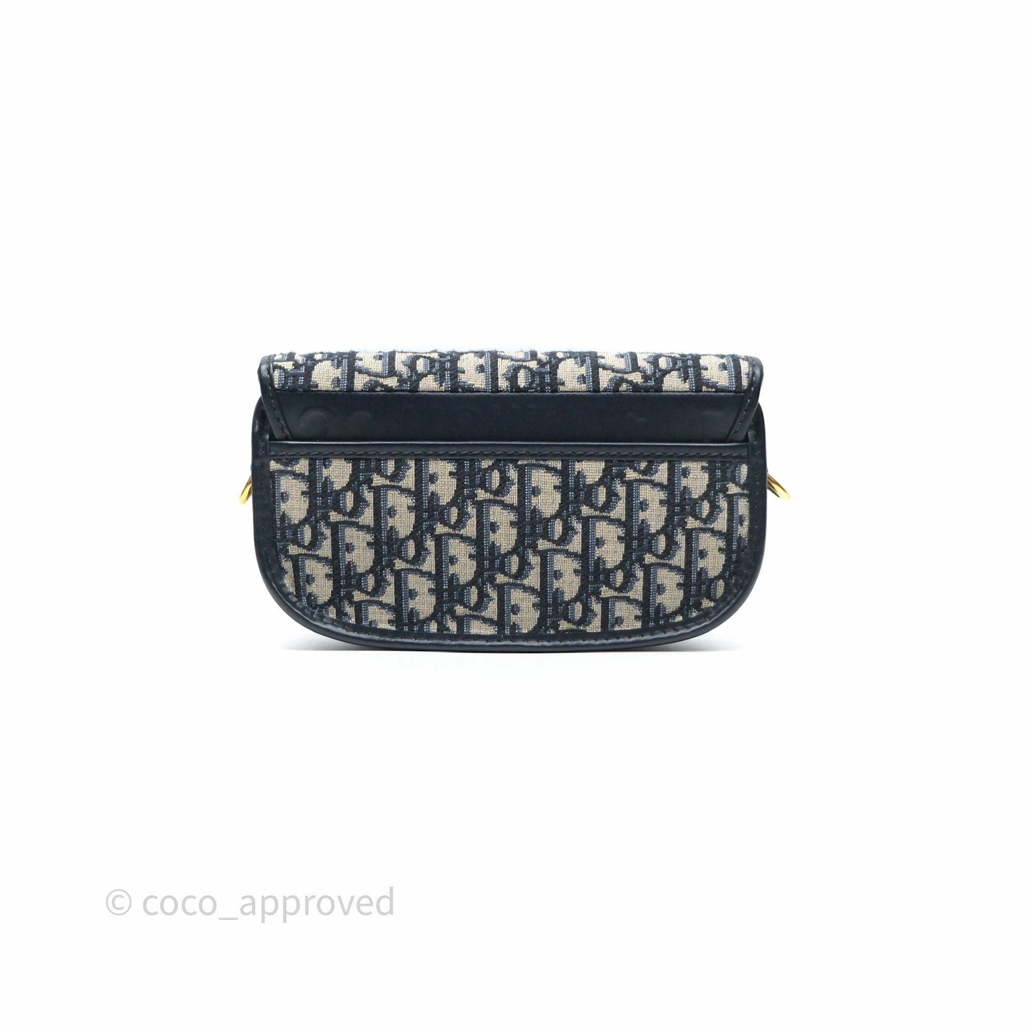 Christian Dior Bobby East-West Bag Blue Oblique Jacquard Canvas