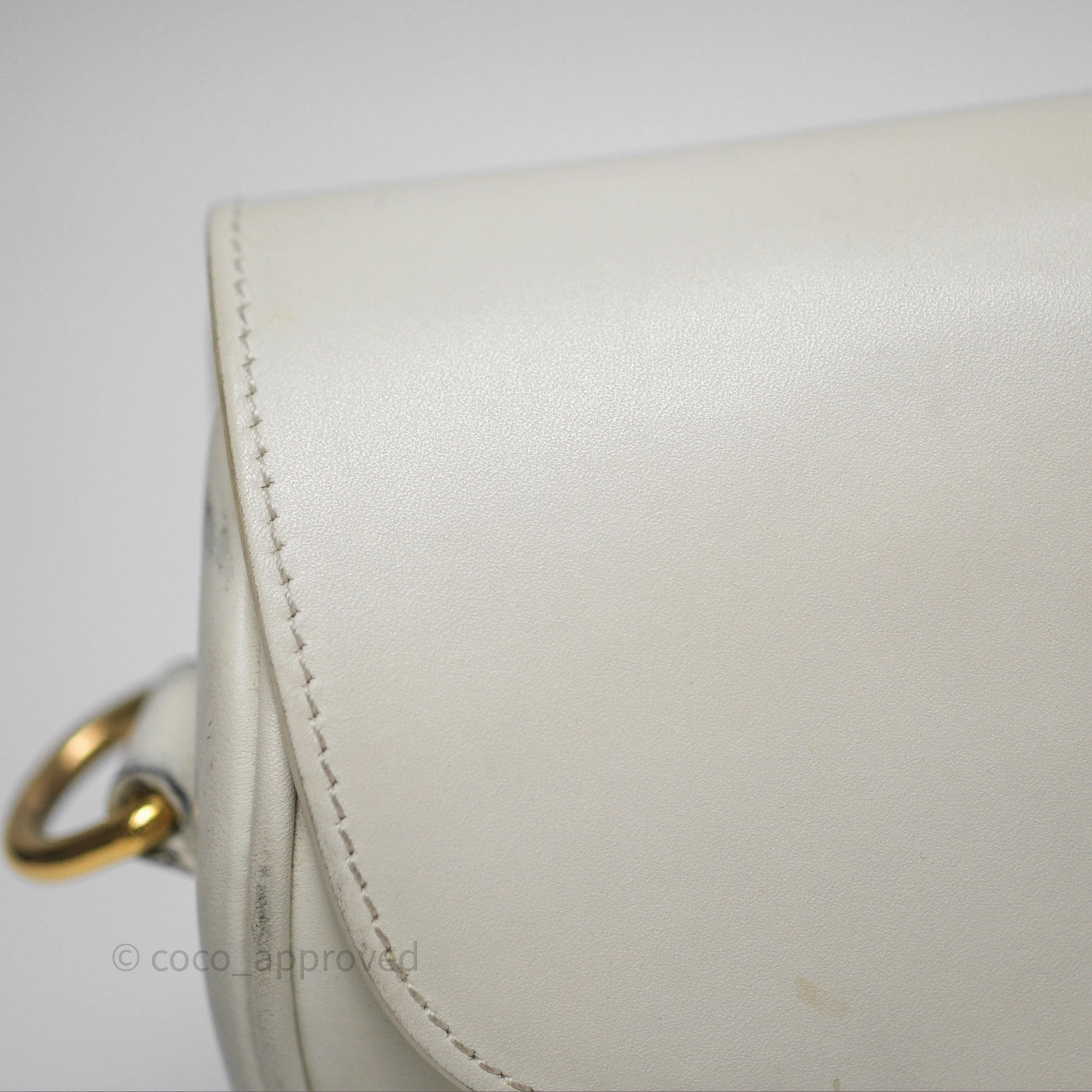 Christian Dior Bobby East-West Bag Calfskin White