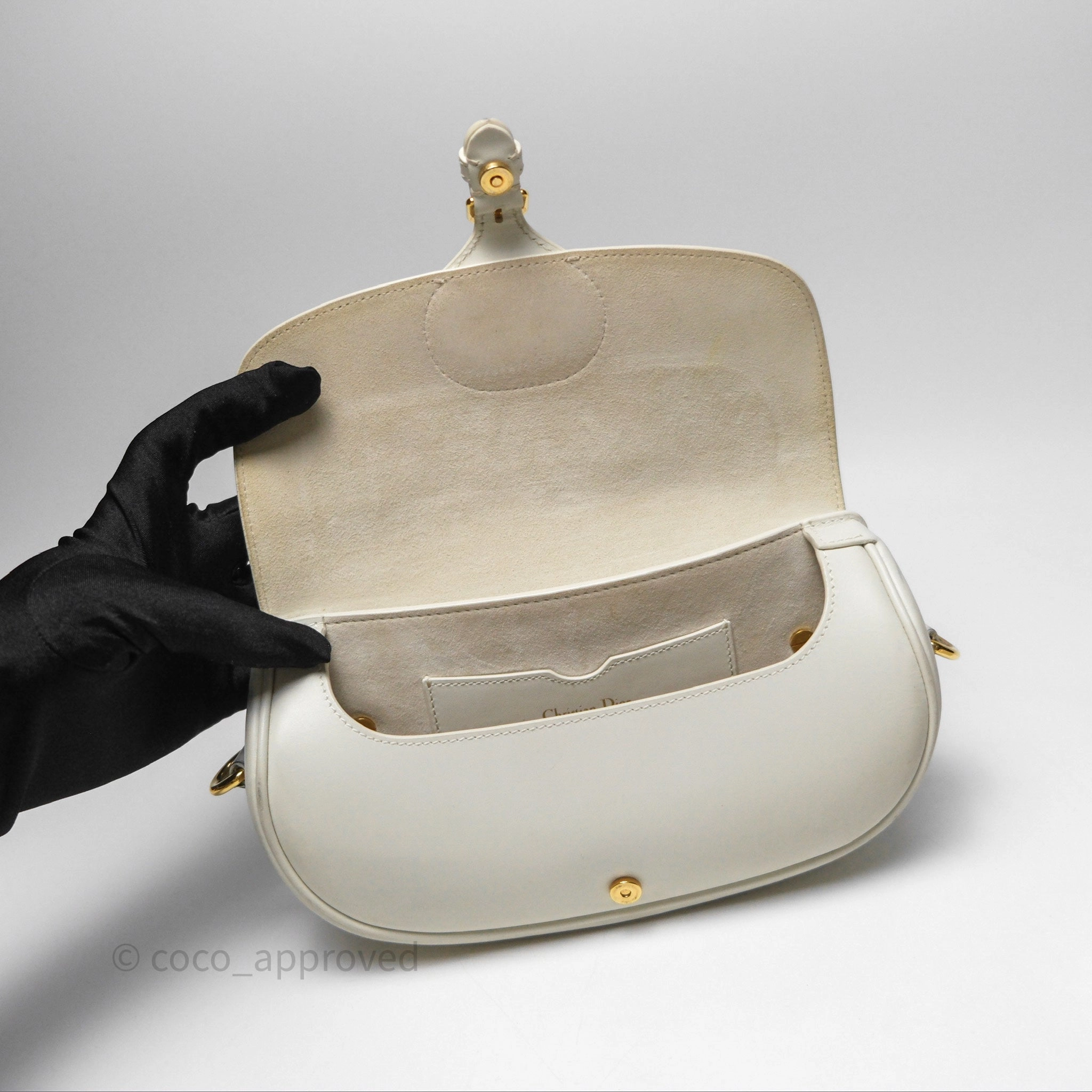 Christian Dior Bobby East-West Bag Calfskin White