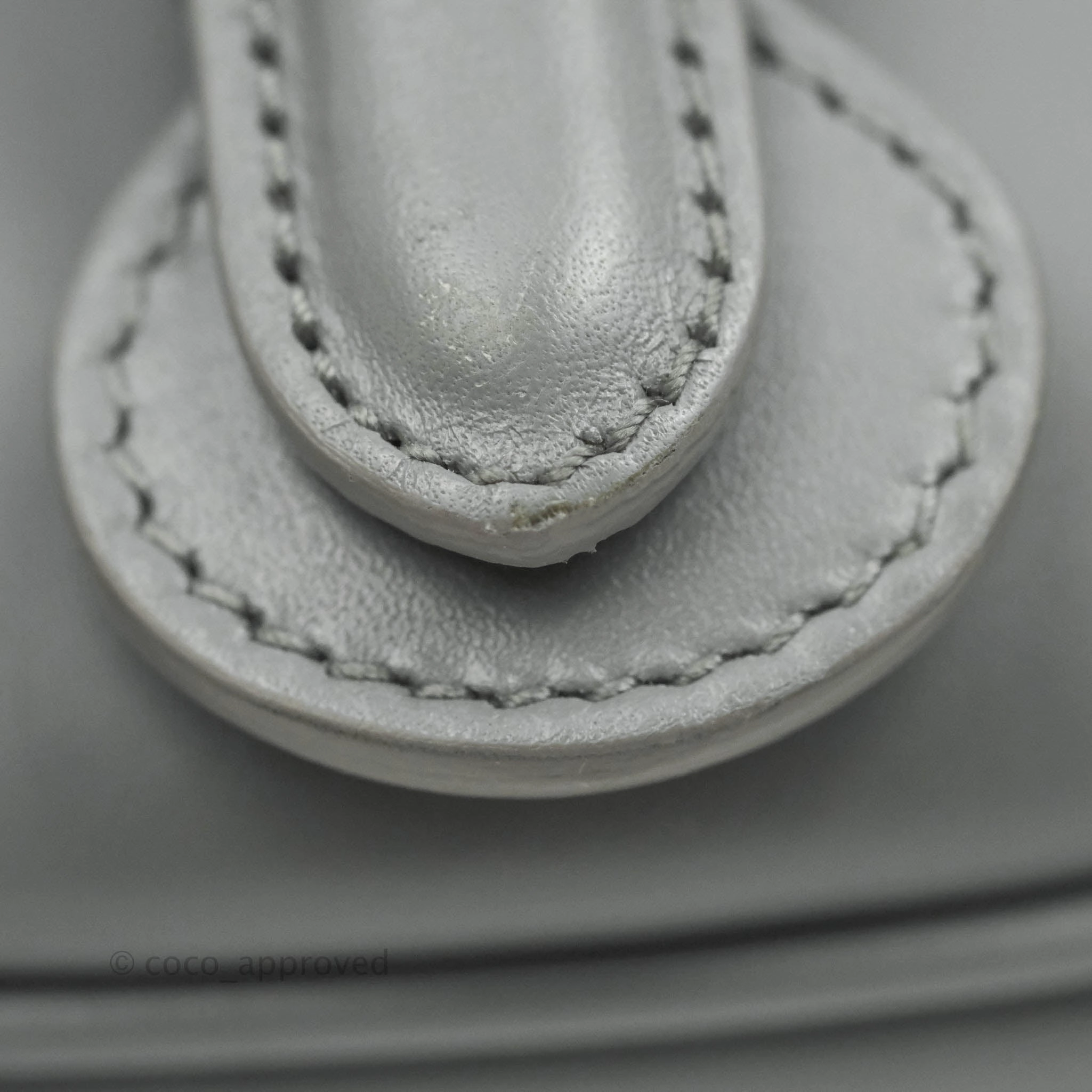 Christian Dior Box Calfskin Medium Bobby Flap Stone Grey