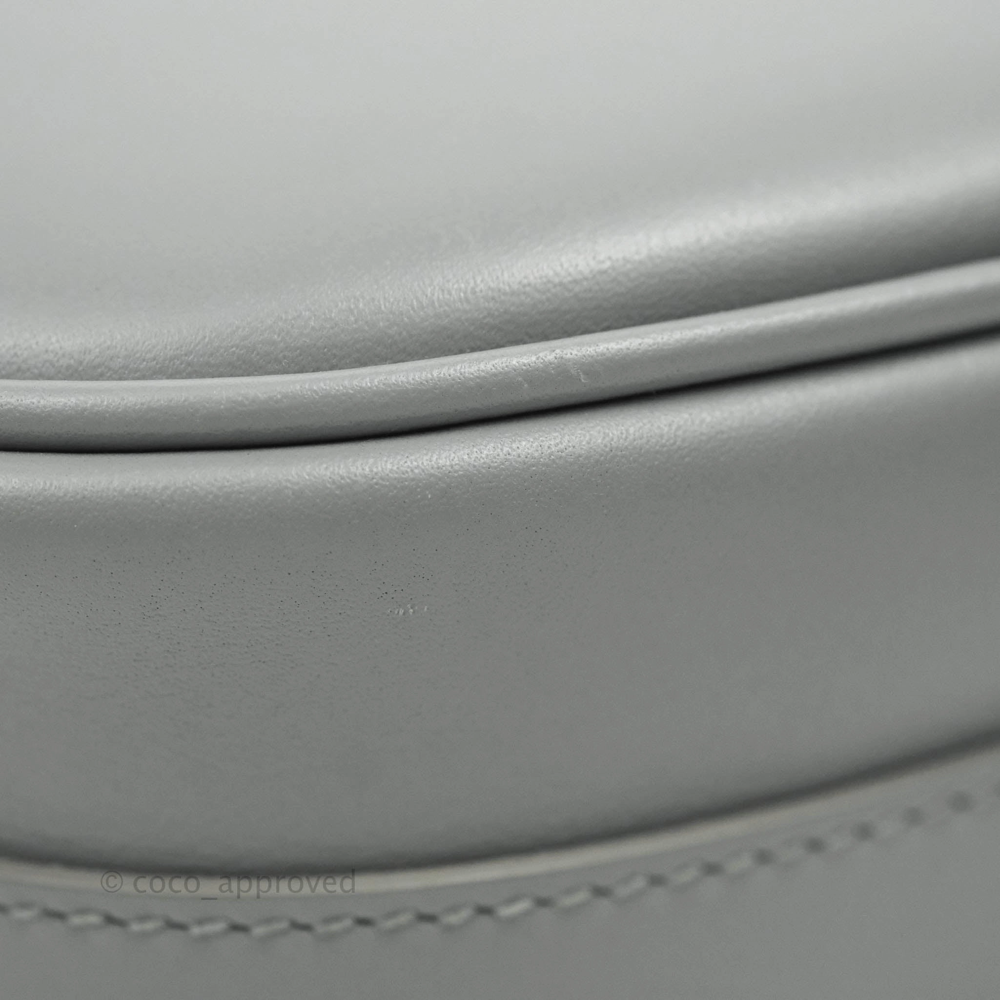 Christian Dior Box Calfskin Medium Bobby Flap Stone Grey