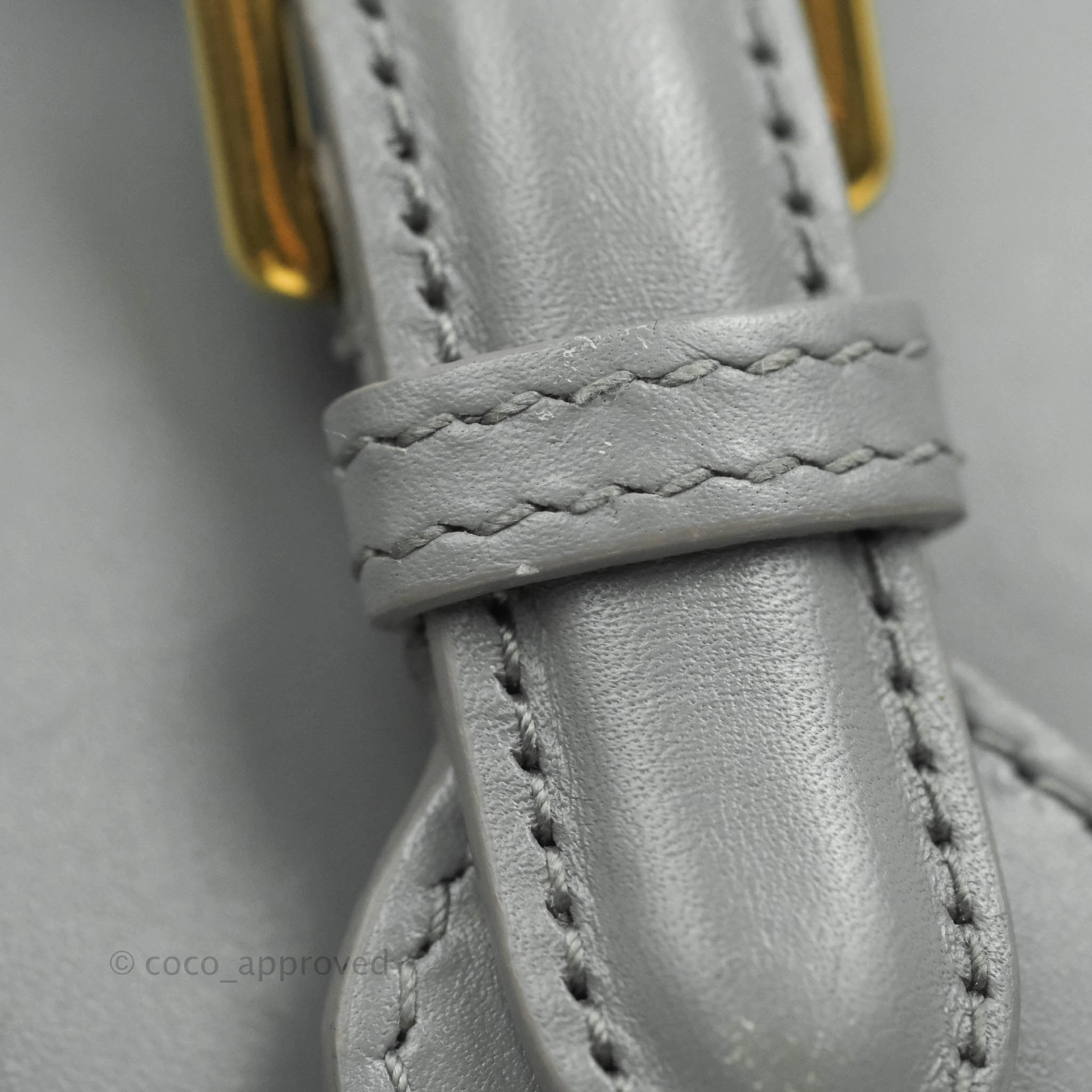 Christian Dior Box Calfskin Medium Bobby Flap Stone Grey