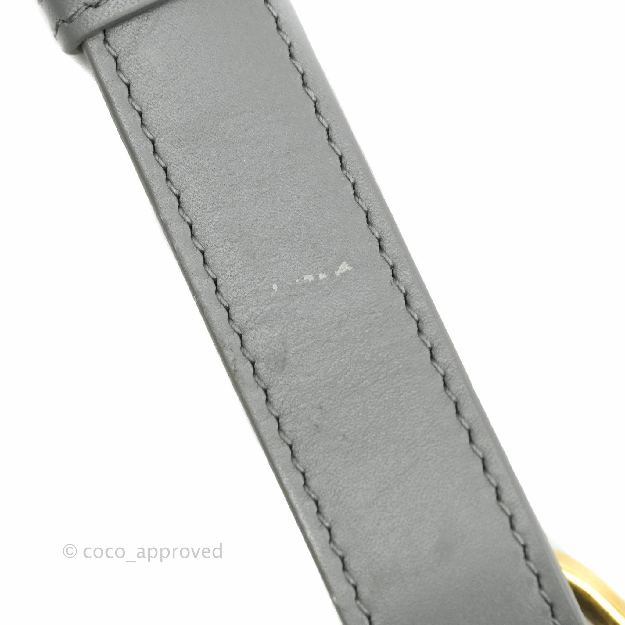 Christian Dior Box Calfskin Medium Bobby Flap Stone Grey