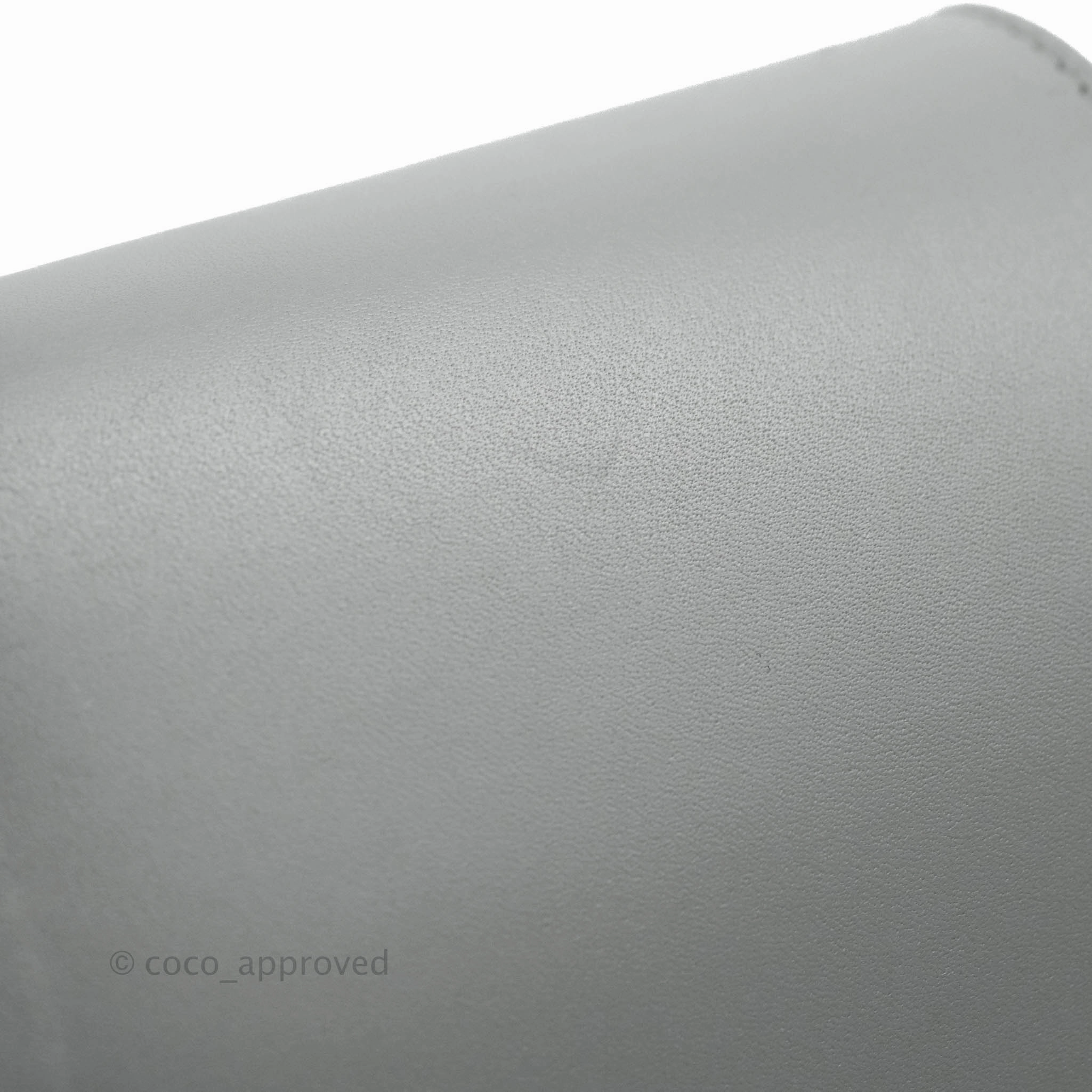 Christian Dior Box Calfskin Medium Bobby Flap Stone Grey