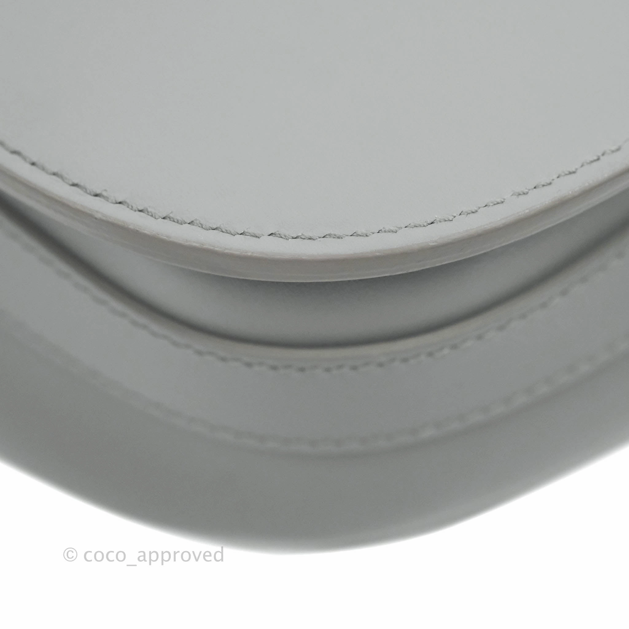 Christian Dior Box Calfskin Medium Bobby Flap Stone Grey