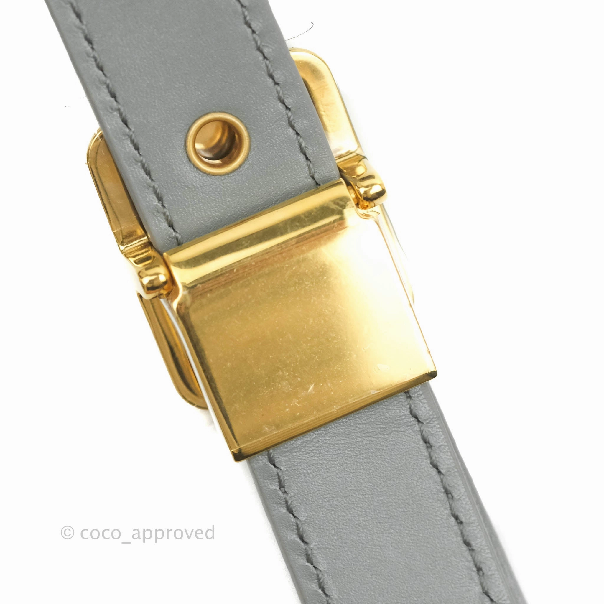 Christian Dior Box Calfskin Medium Bobby Flap Stone Grey