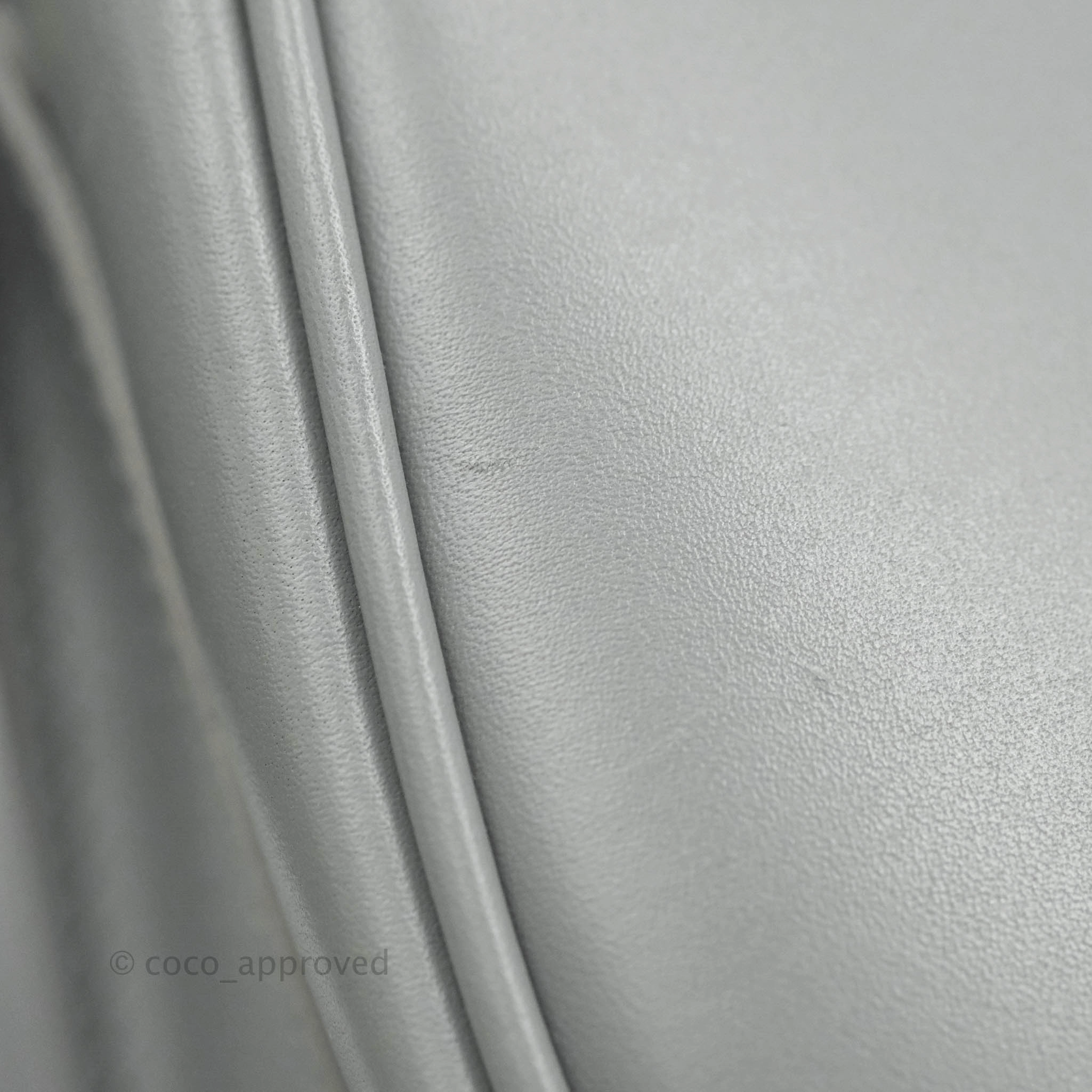 Christian Dior Box Calfskin Medium Bobby Flap Stone Grey