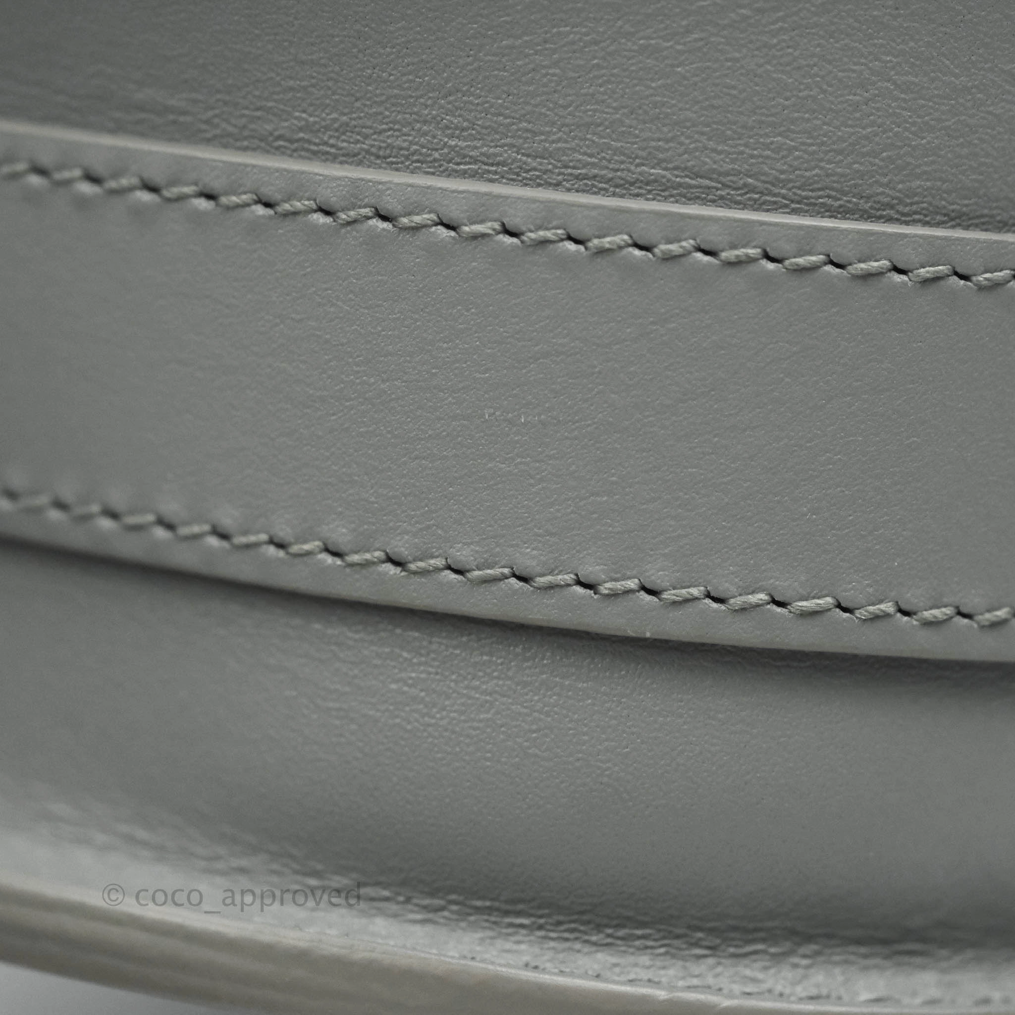 Christian Dior Box Calfskin Medium Bobby Flap Stone Grey