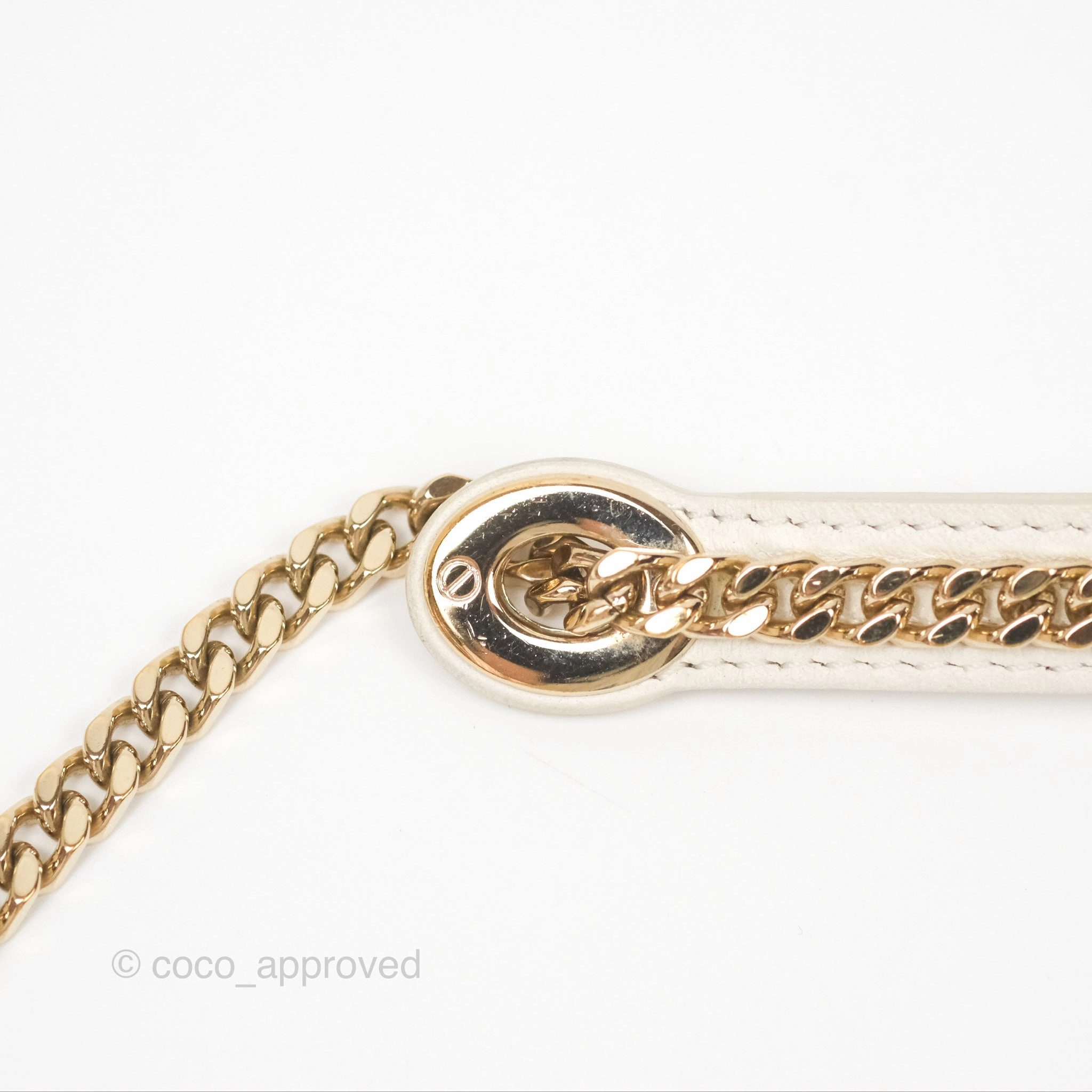 Christian Dior Cannage Mini Lady Dior White Gold Hardware