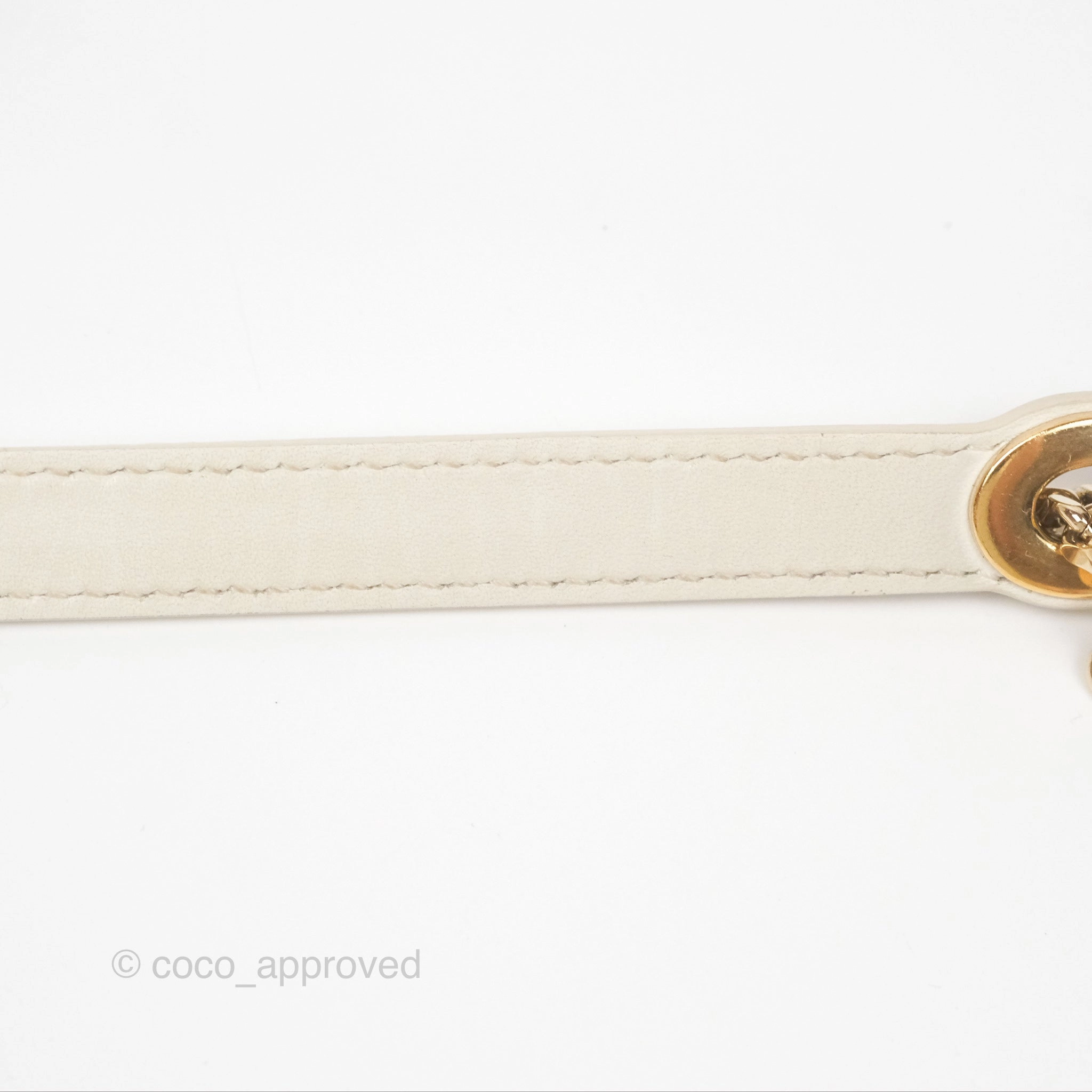 Christian Dior Cannage Mini Lady Dior White Gold Hardware