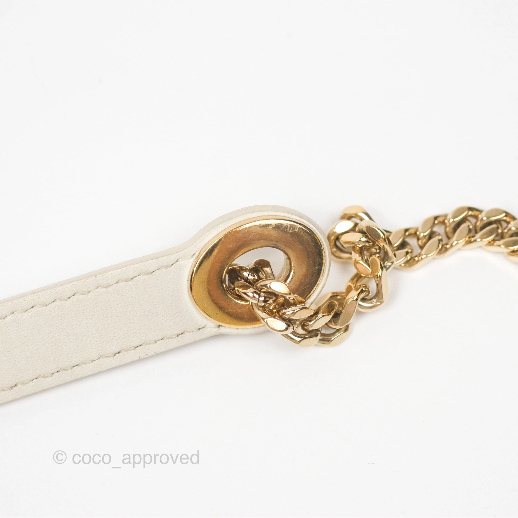 Christian Dior Cannage Mini Lady Dior White Gold Hardware
