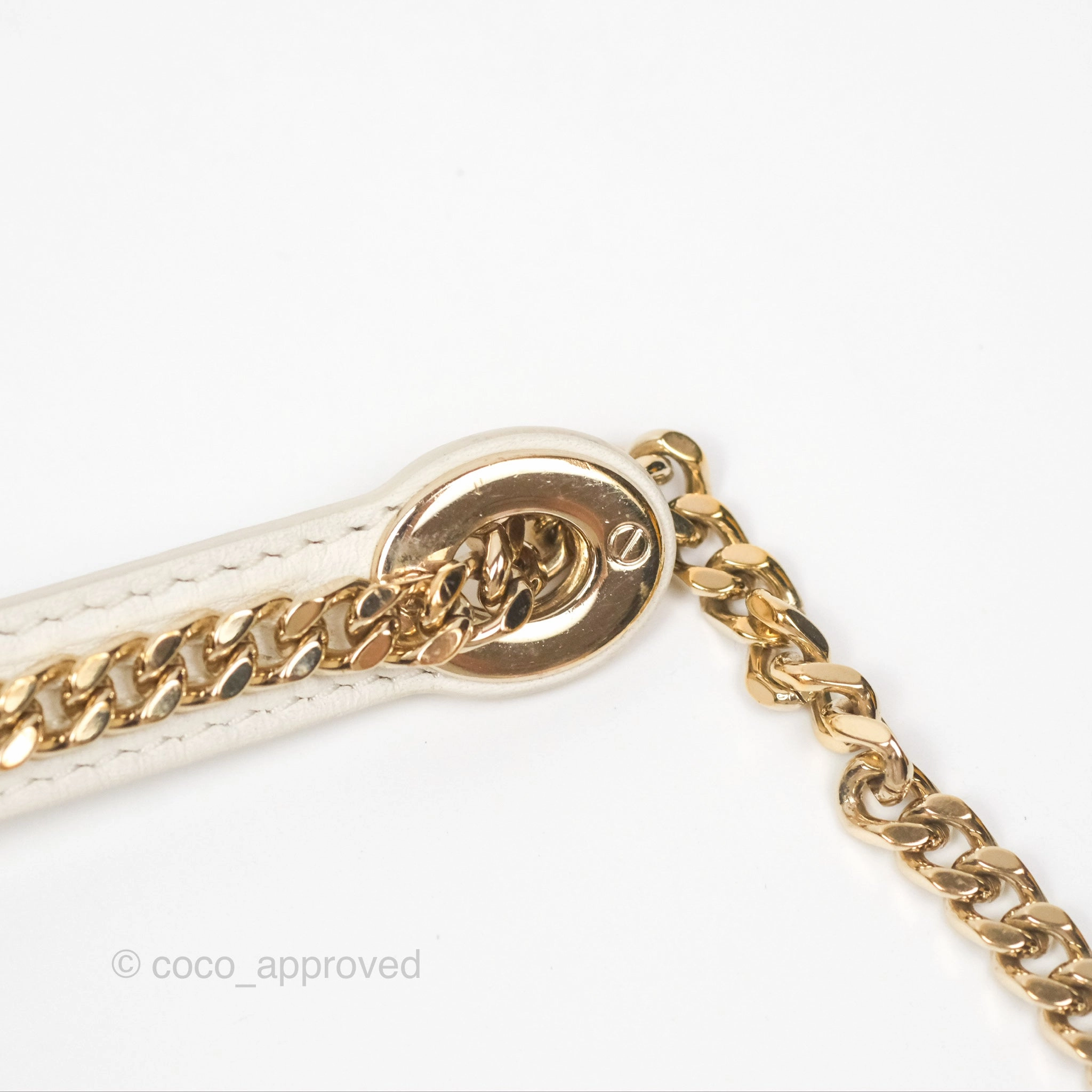 Christian Dior Cannage Mini Lady Dior White Gold Hardware
