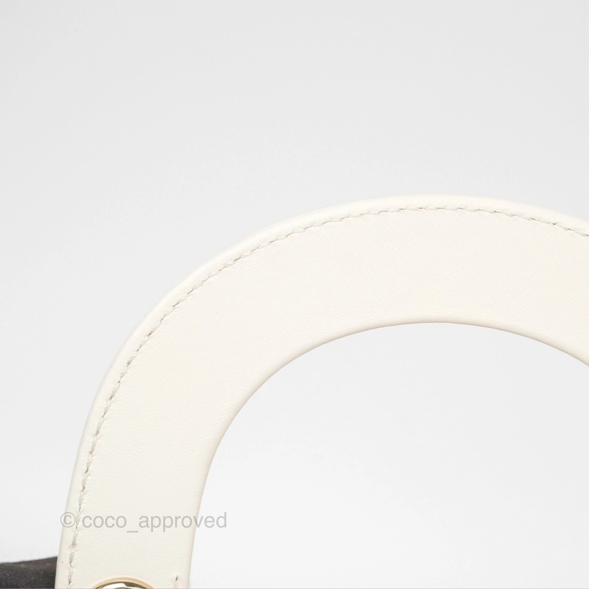 Christian Dior Cannage Mini Lady Dior White Gold Hardware