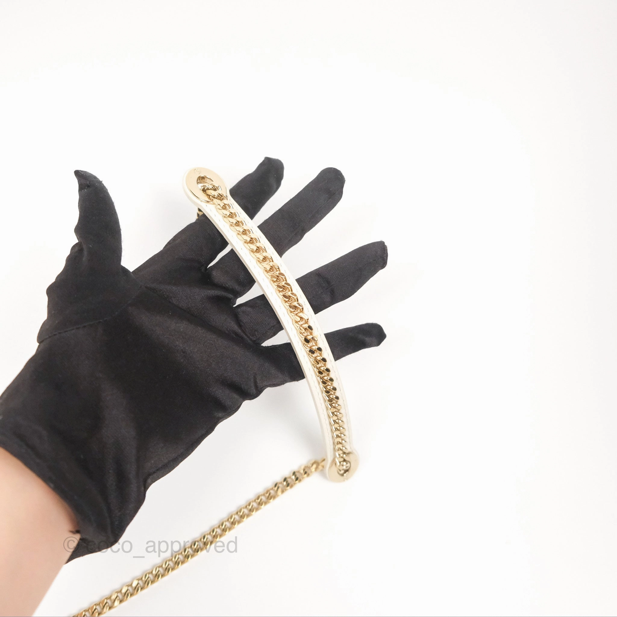 Christian Dior Cannage Mini Lady Dior White Gold Hardware