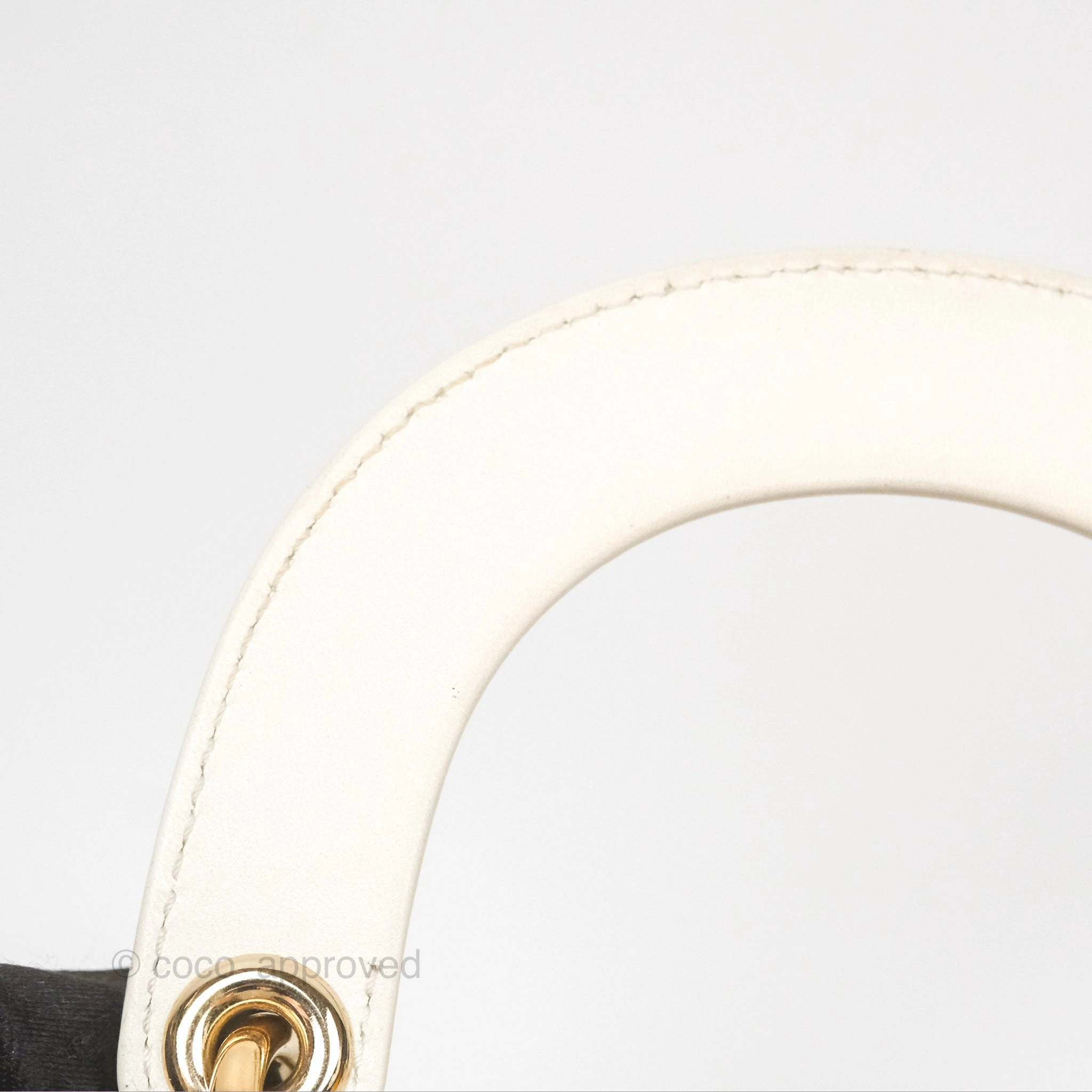 Christian Dior Cannage Mini Lady Dior White Gold Hardware