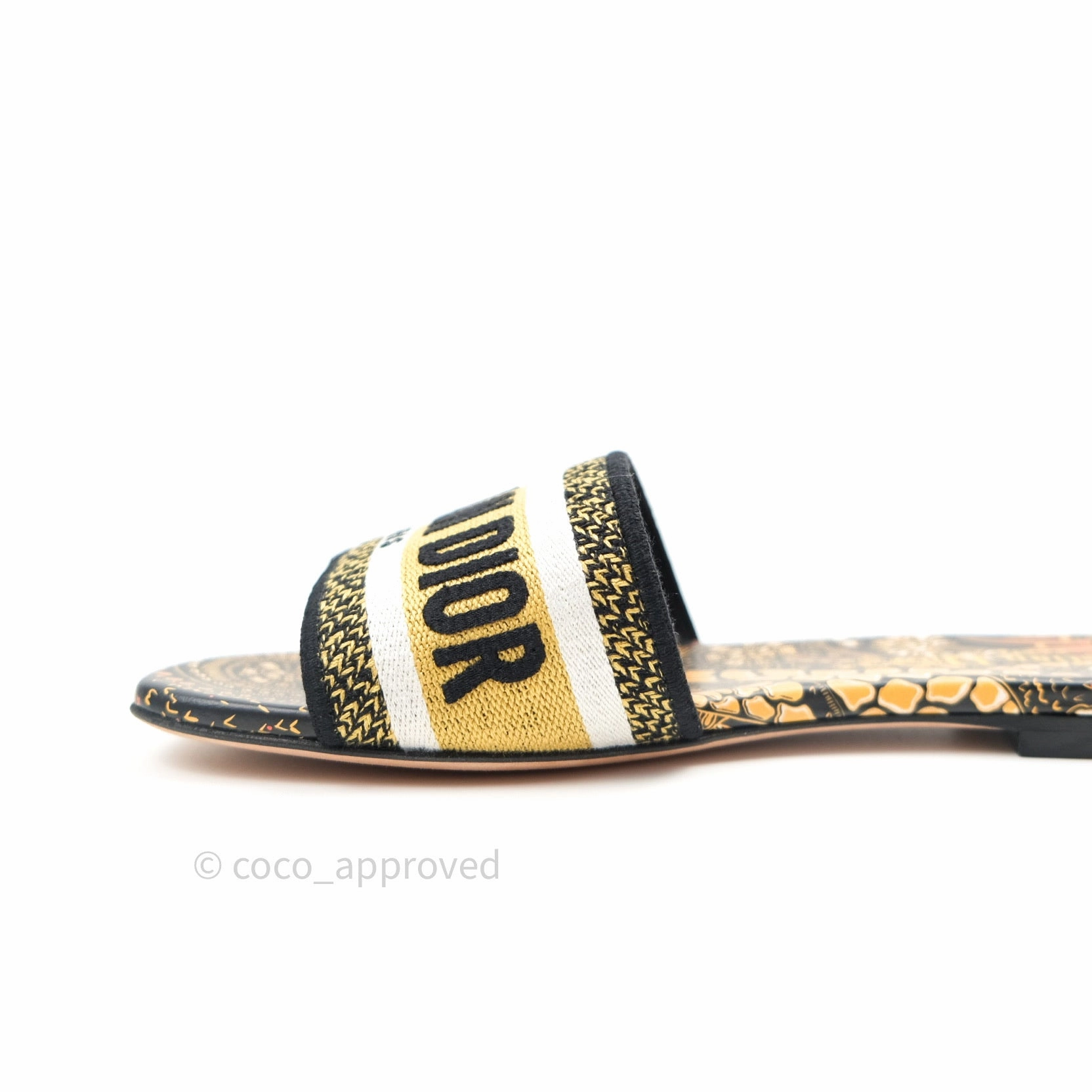 Christian Dior Canvas Embroidered Kaleidioroscopic Mules Slide Sandals 36