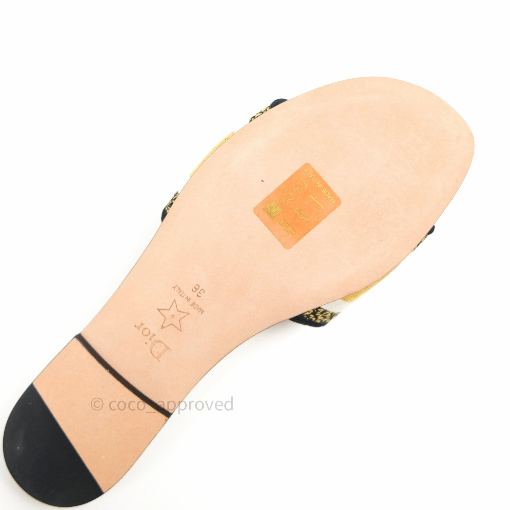 Christian Dior Canvas Embroidered Kaleidioroscopic Mules Slide Sandals 36