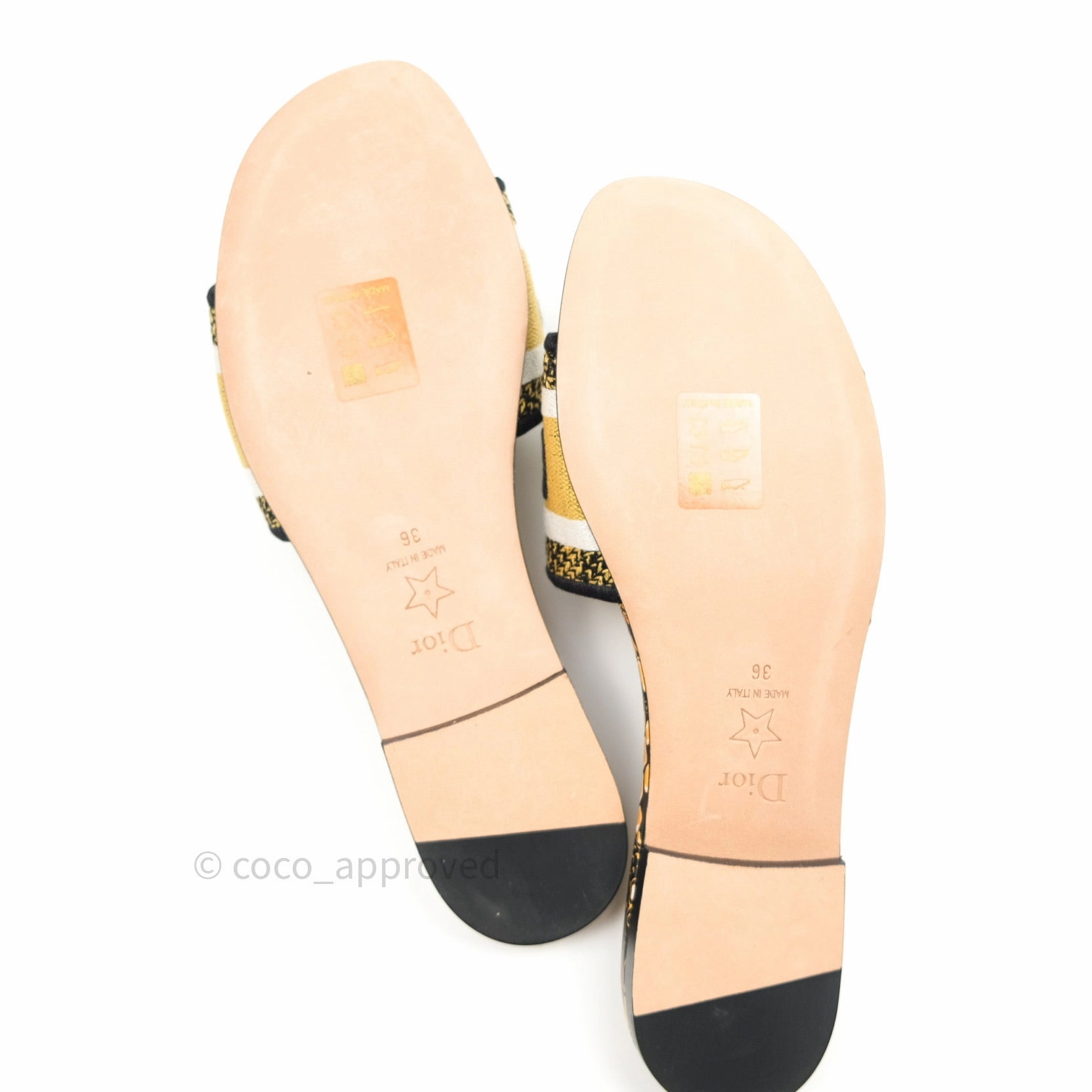 Christian Dior Canvas Embroidered Kaleidioroscopic Mules Slide Sandals 36