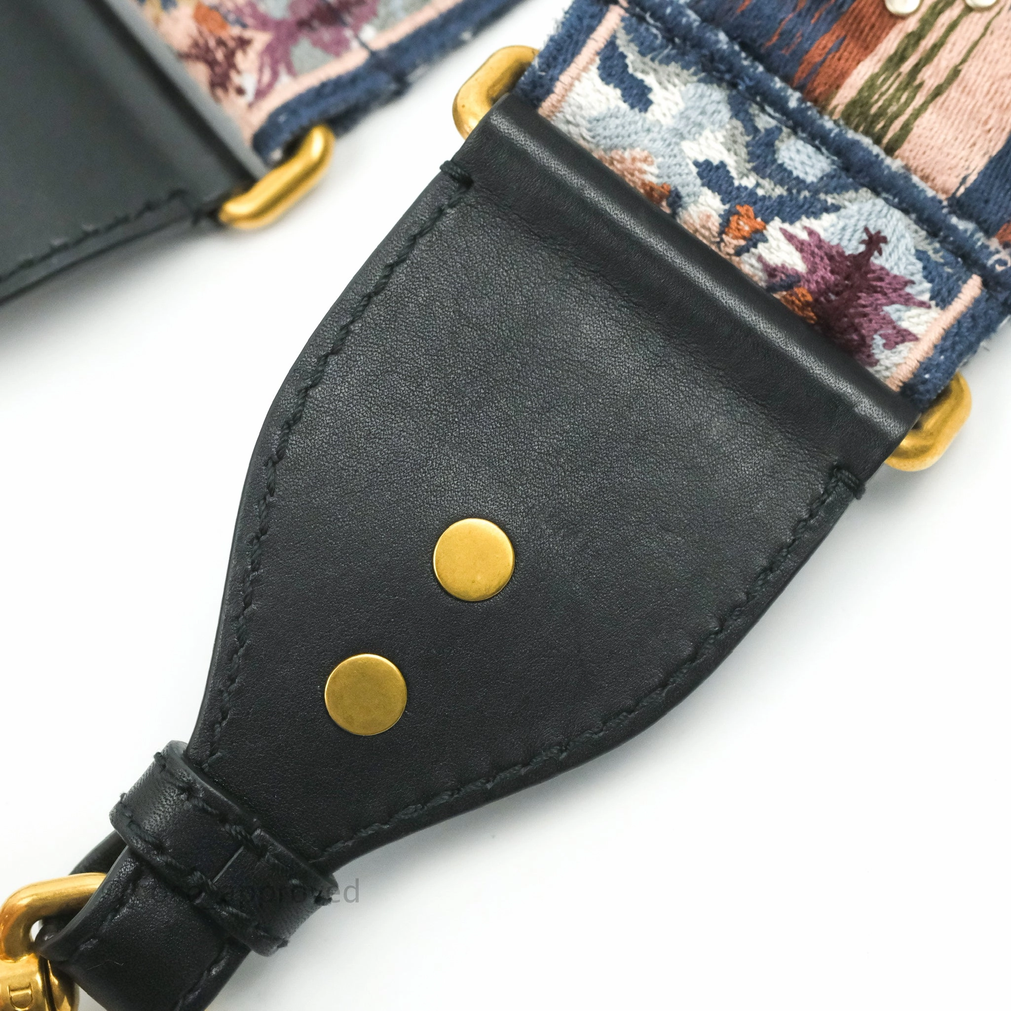 Christian Dior Canvas Embroidered Studded KaleiDiorscopic Shoulder Strap Multicolor