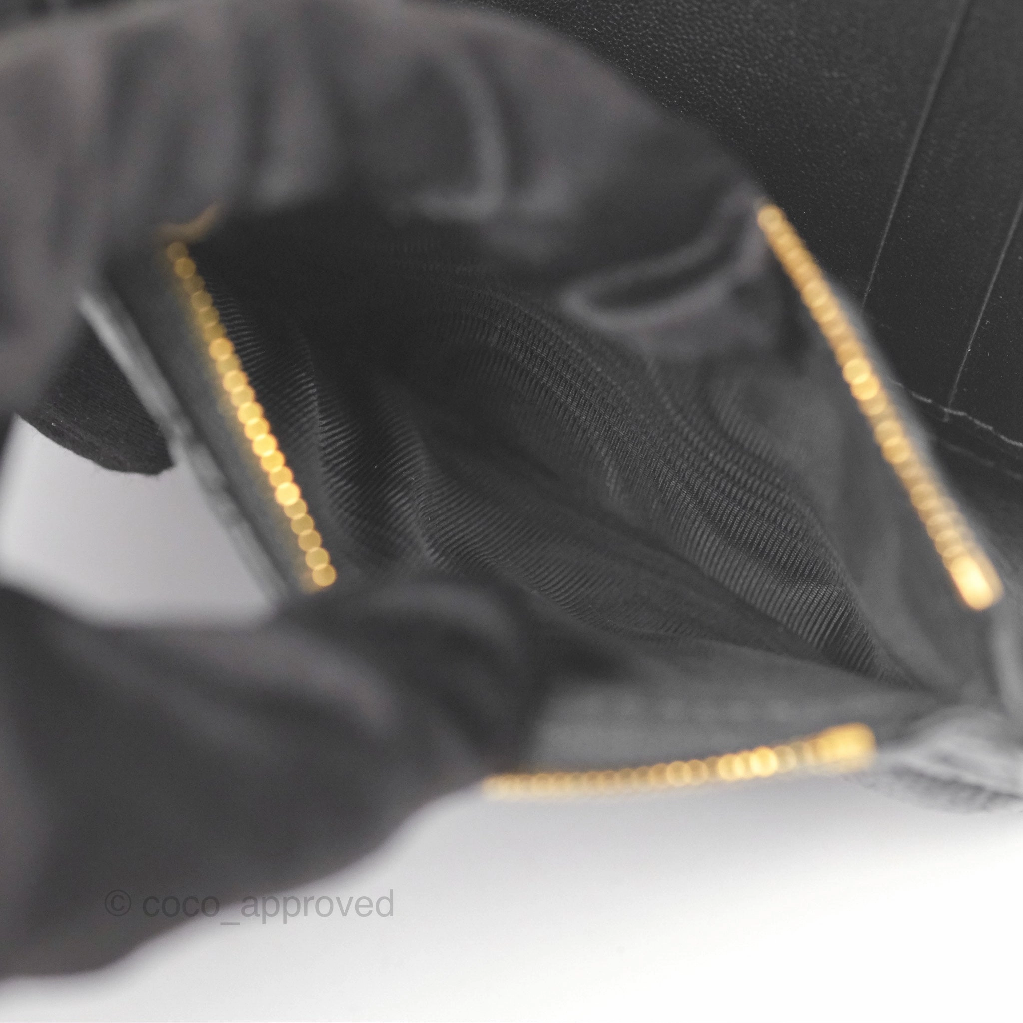 Christian Dior Caro Dahlia Wallet Black Calfskin Gold Hardware