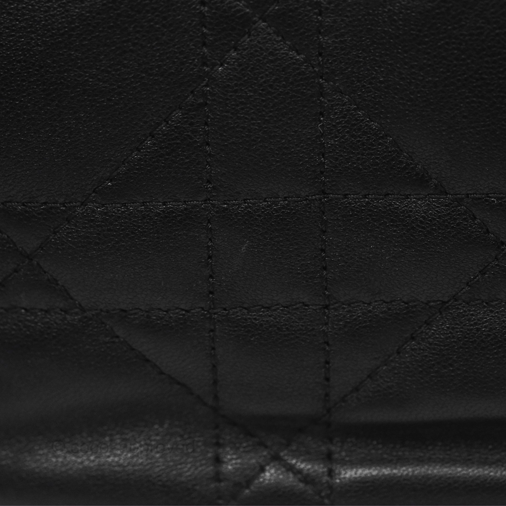 Christian Dior CD Lounge Bag Black Supple Macrocannage Lambskin