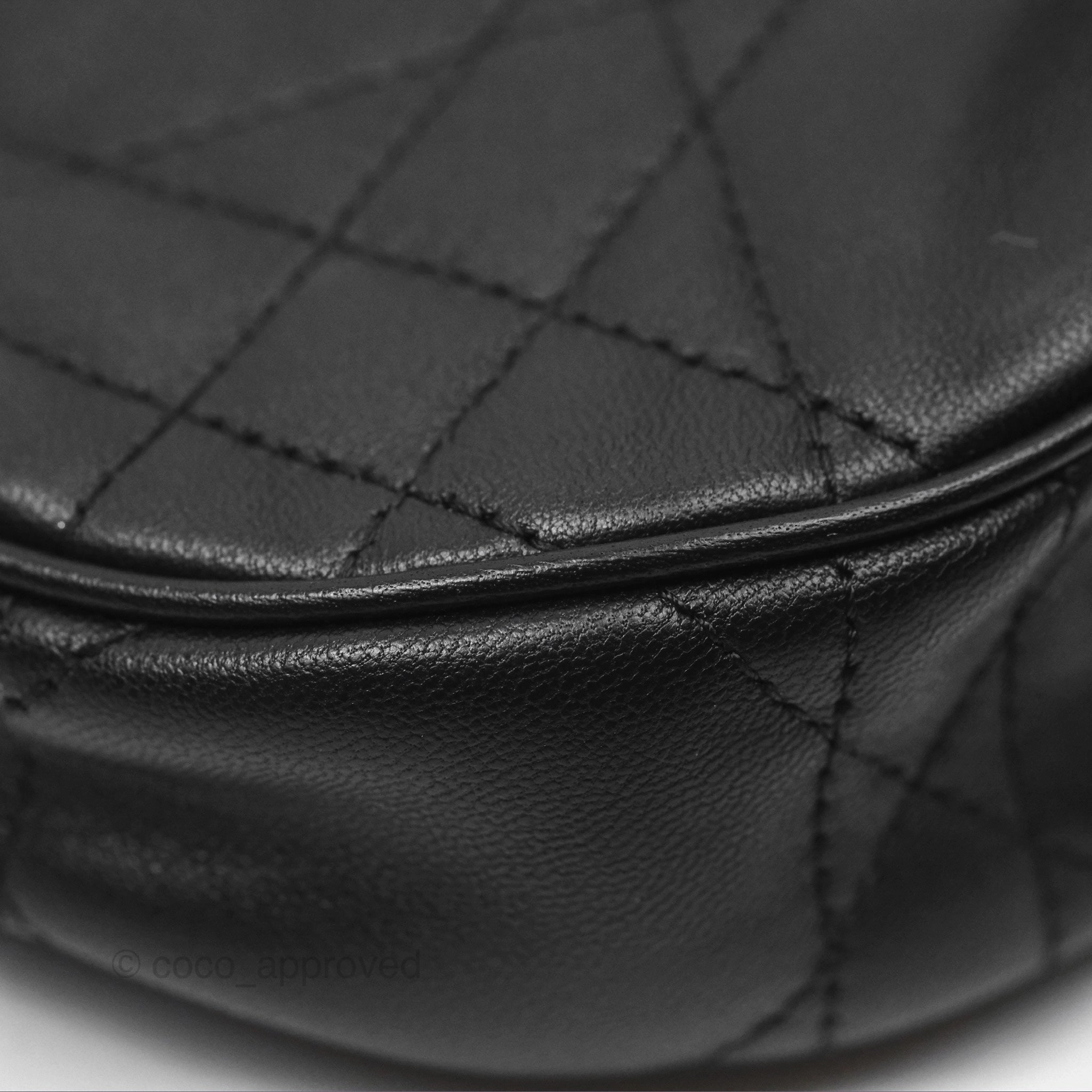 Christian Dior CD Lounge Bag Black Supple Macrocannage Lambskin