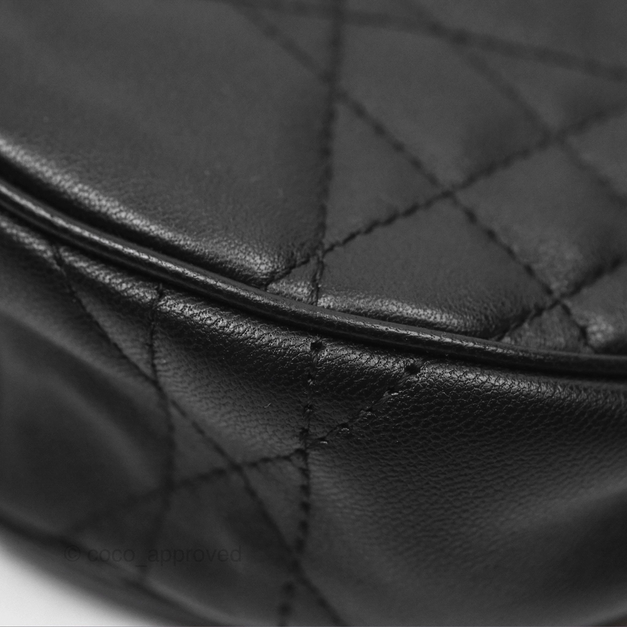 Christian Dior CD Lounge Bag Black Supple Macrocannage Lambskin