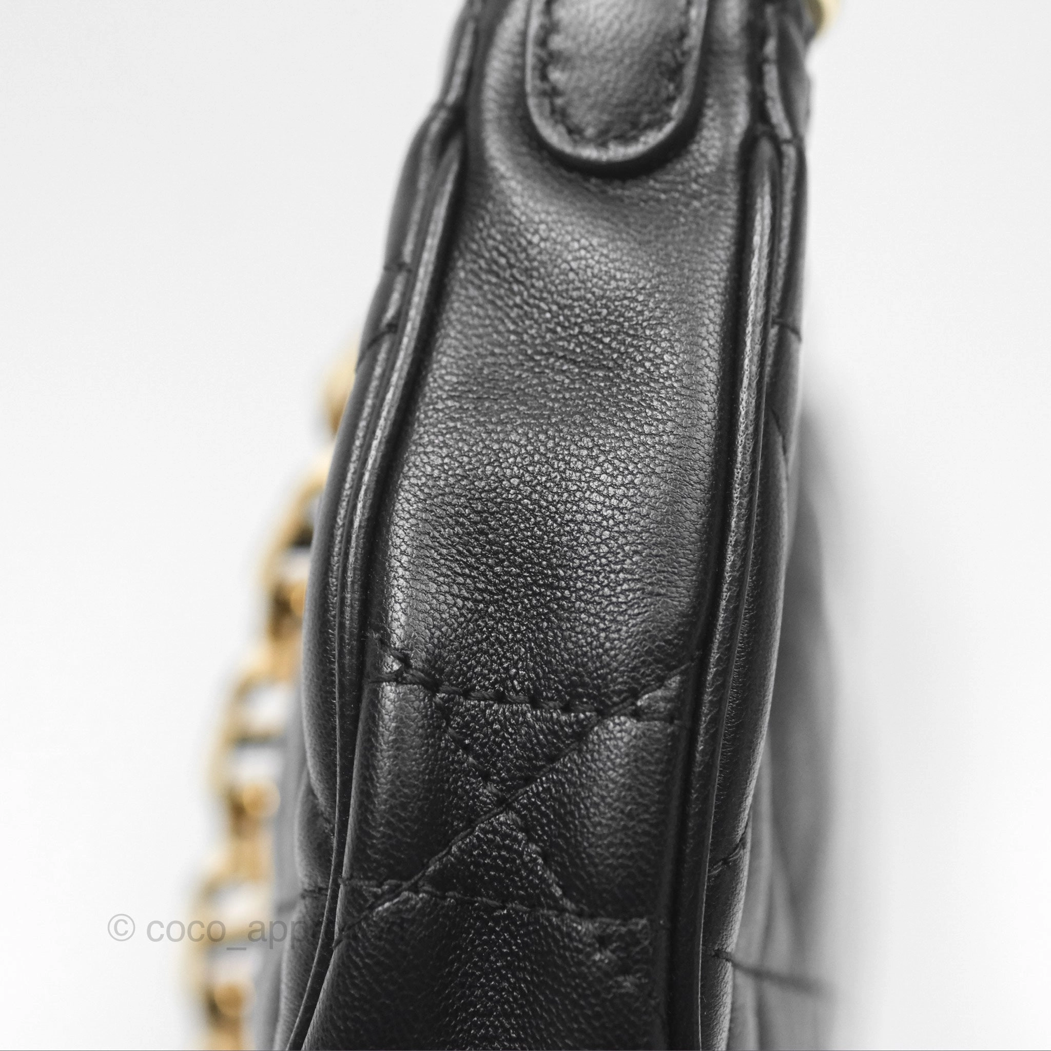 Christian Dior CD Lounge Bag Black Supple Macrocannage Lambskin