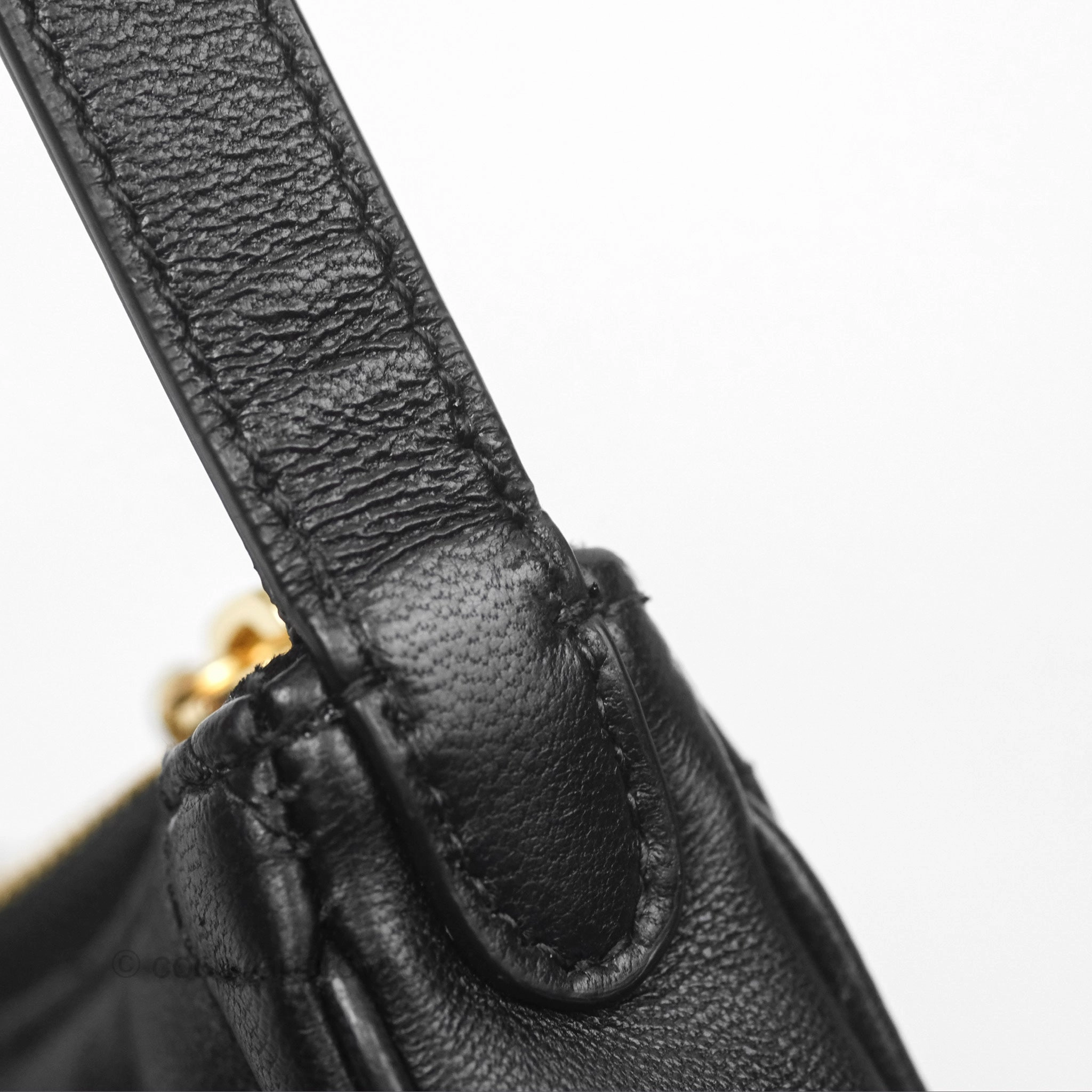 Christian Dior CD Lounge Bag Black Supple Macrocannage Lambskin