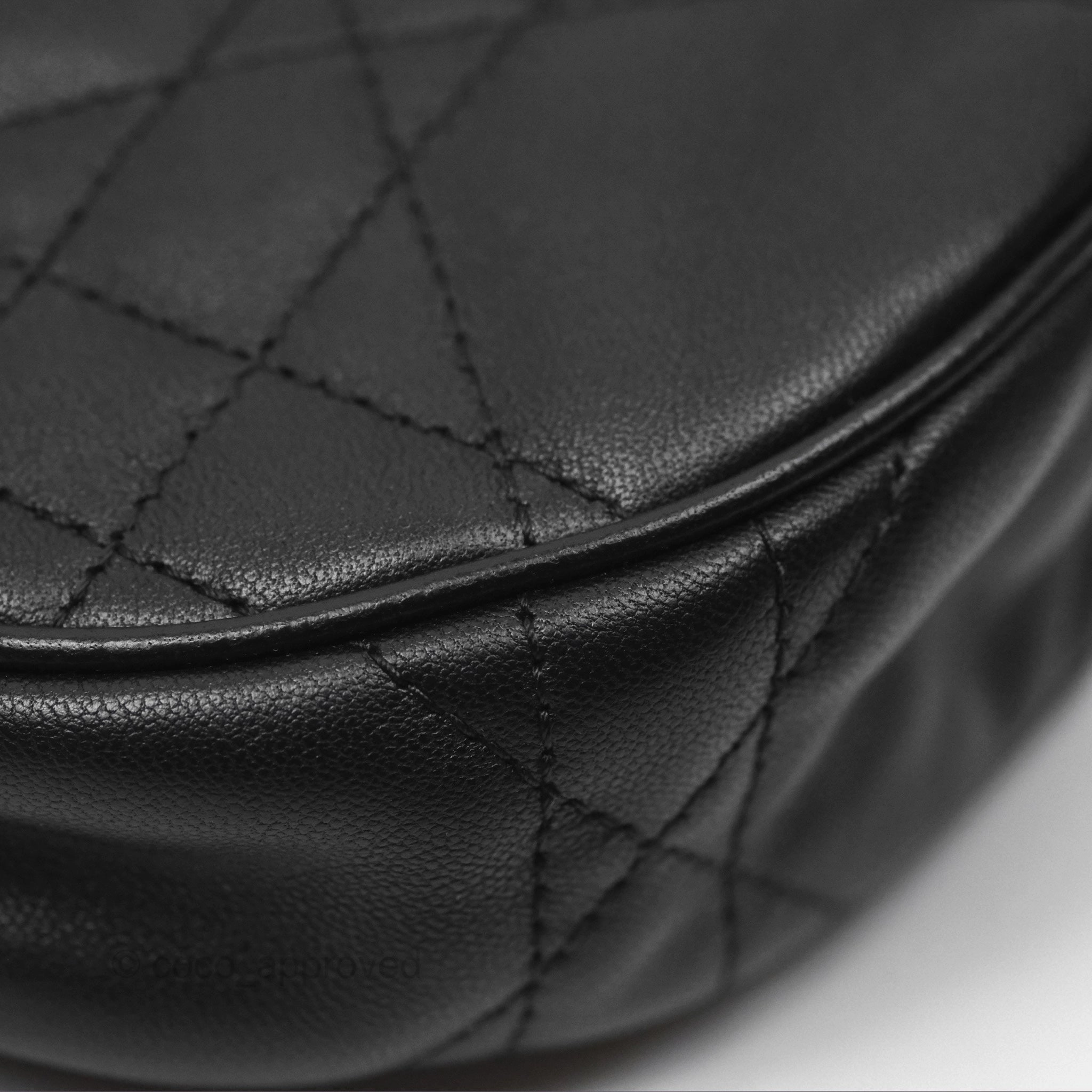 Christian Dior CD Lounge Bag Black Supple Macrocannage Lambskin