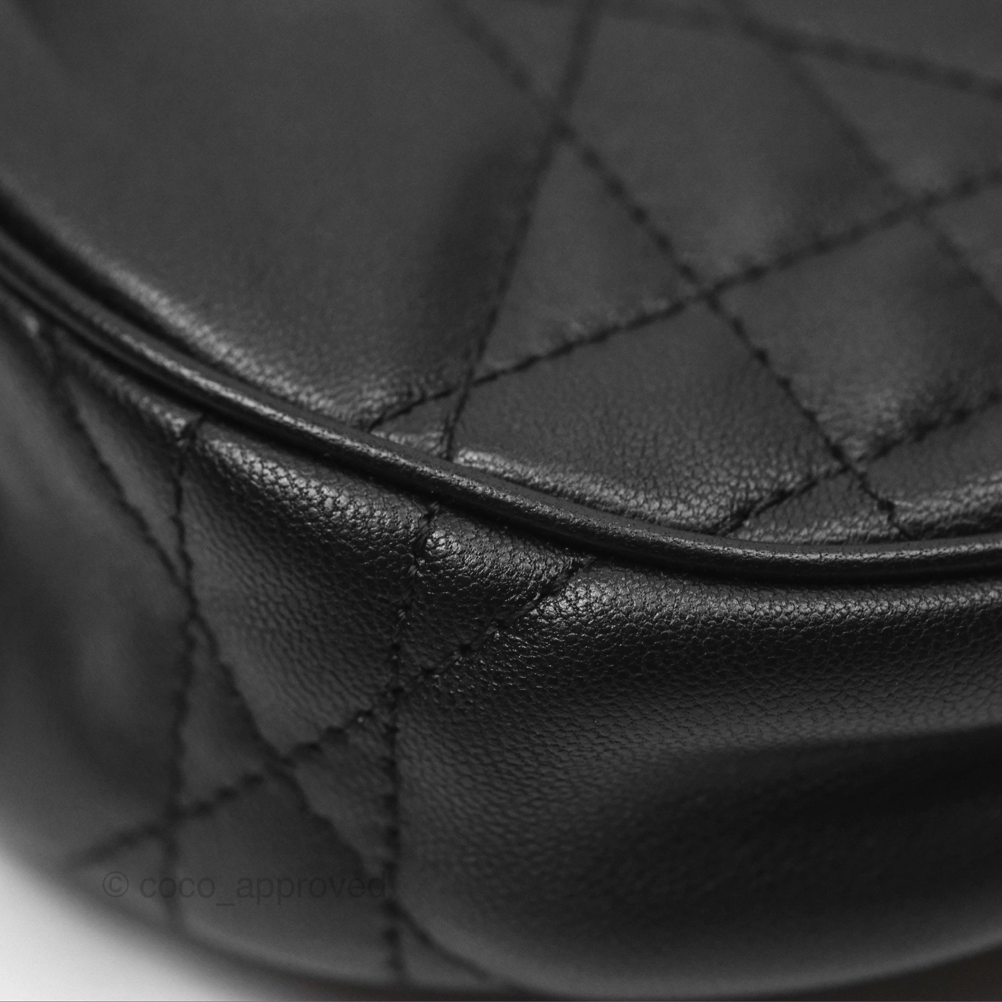 Christian Dior CD Lounge Bag Black Supple Macrocannage Lambskin