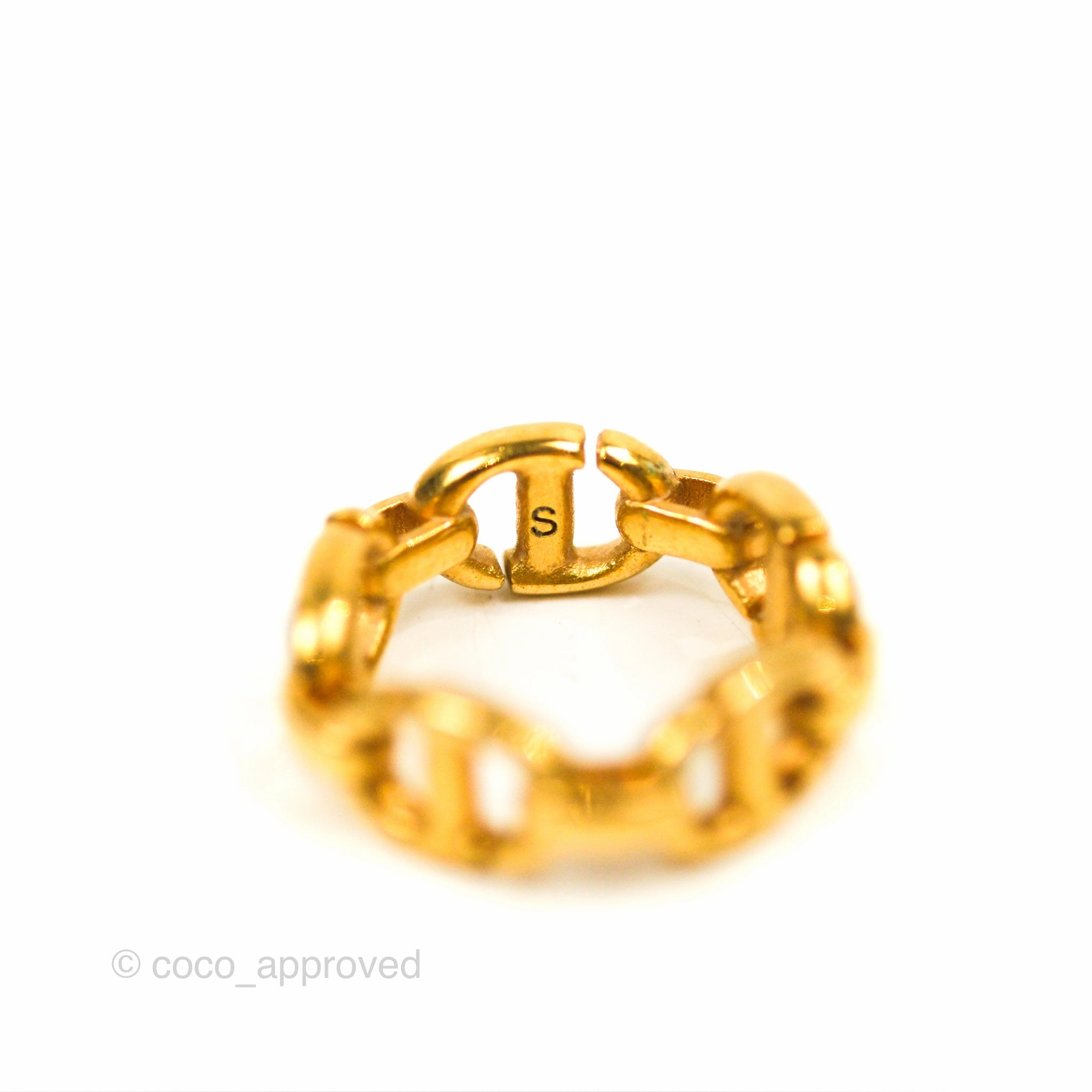 Christian Dior CD Navy Ring Size S