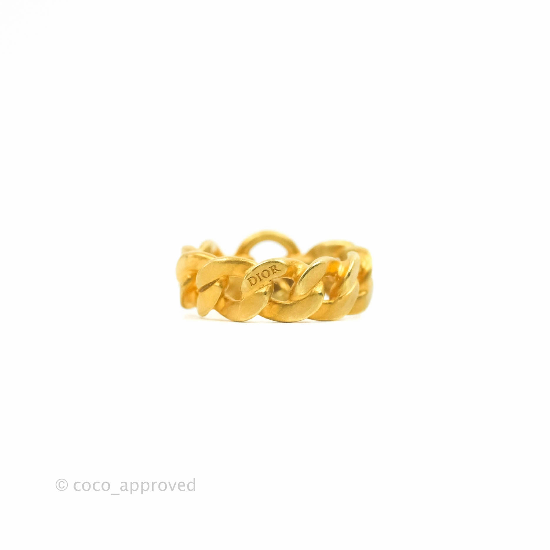 Christian Dior Chain Drop CD Logo Ring Size M