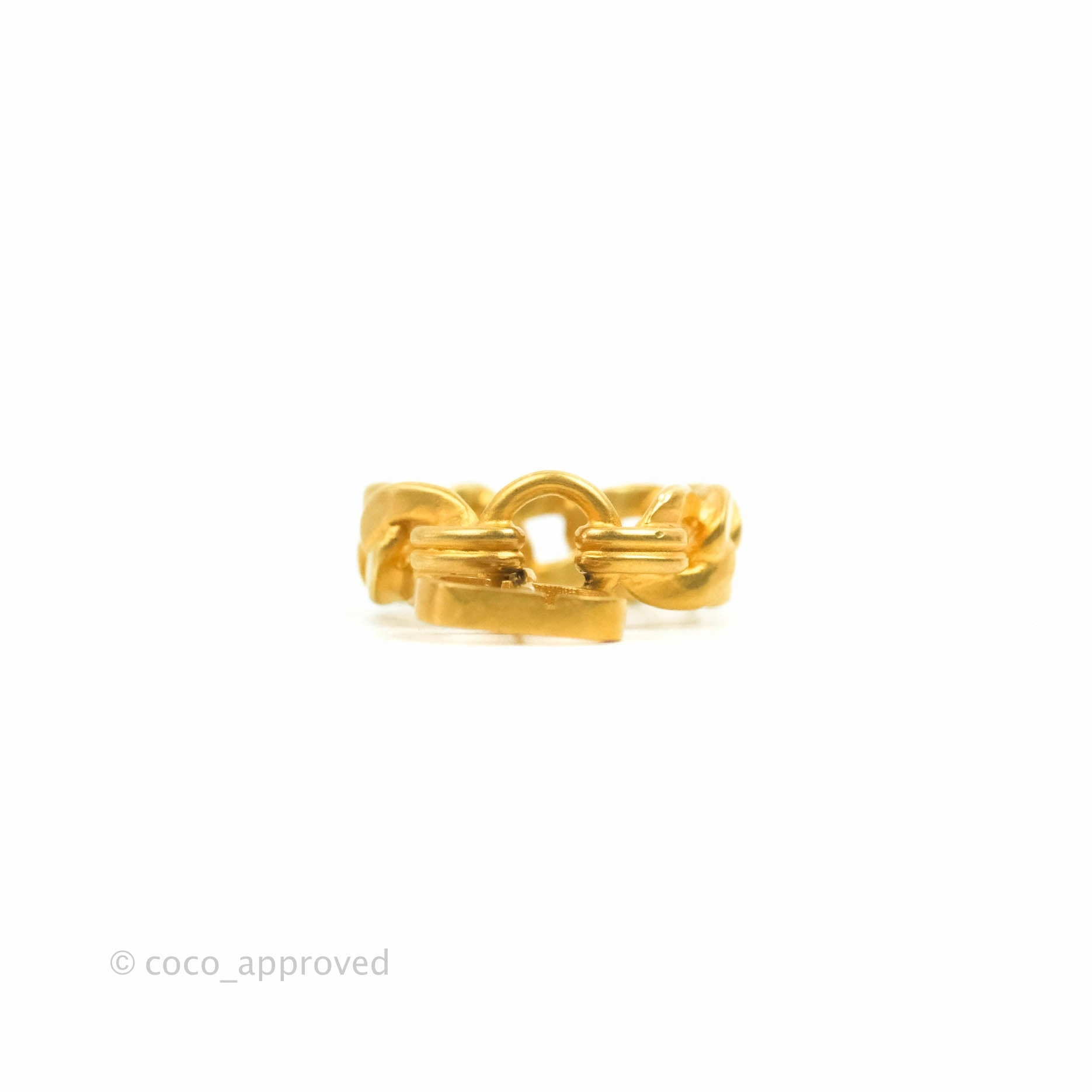 Christian Dior Chain Drop CD Logo Ring Size M