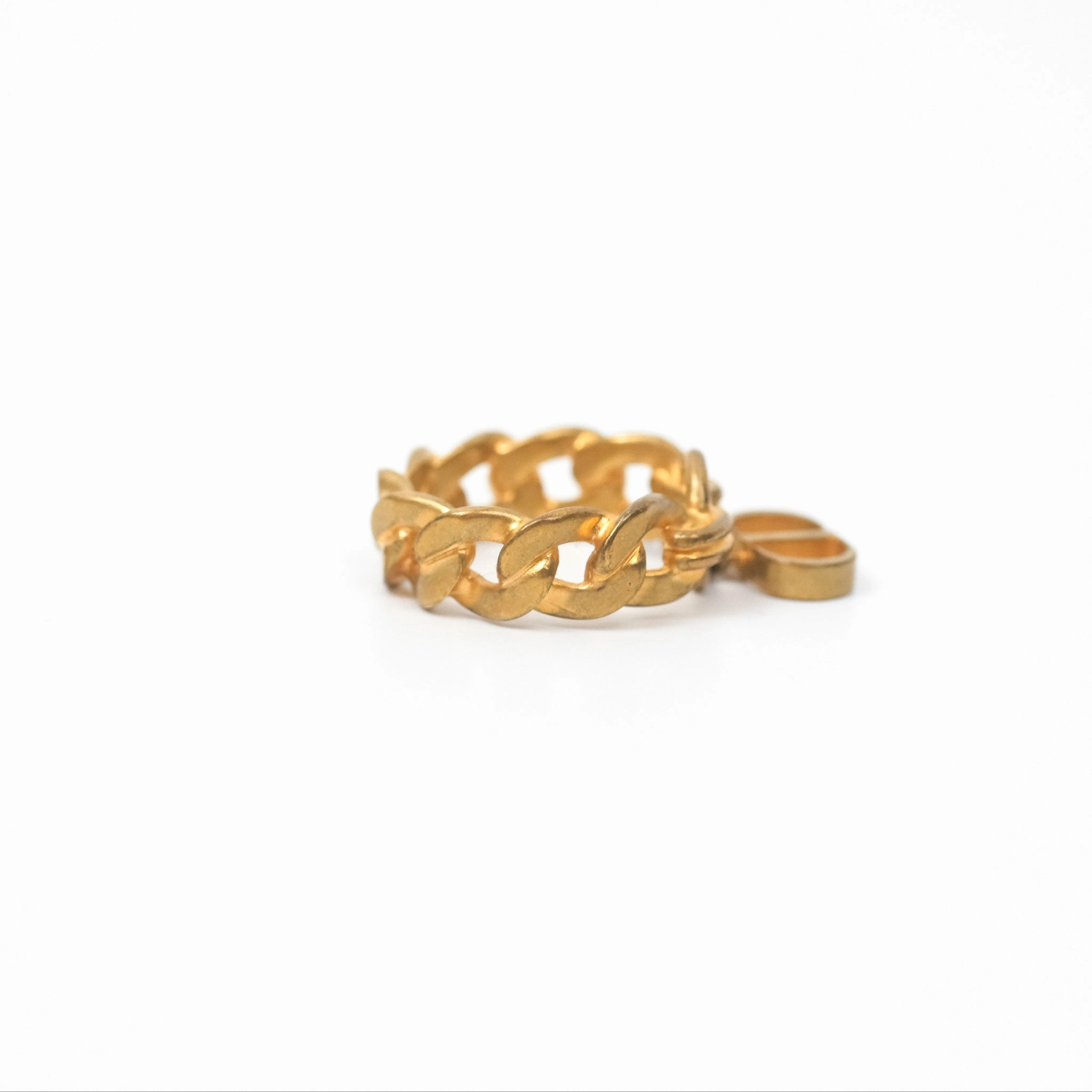 Christian Dior Chain Drop CD Logo Ring Size M