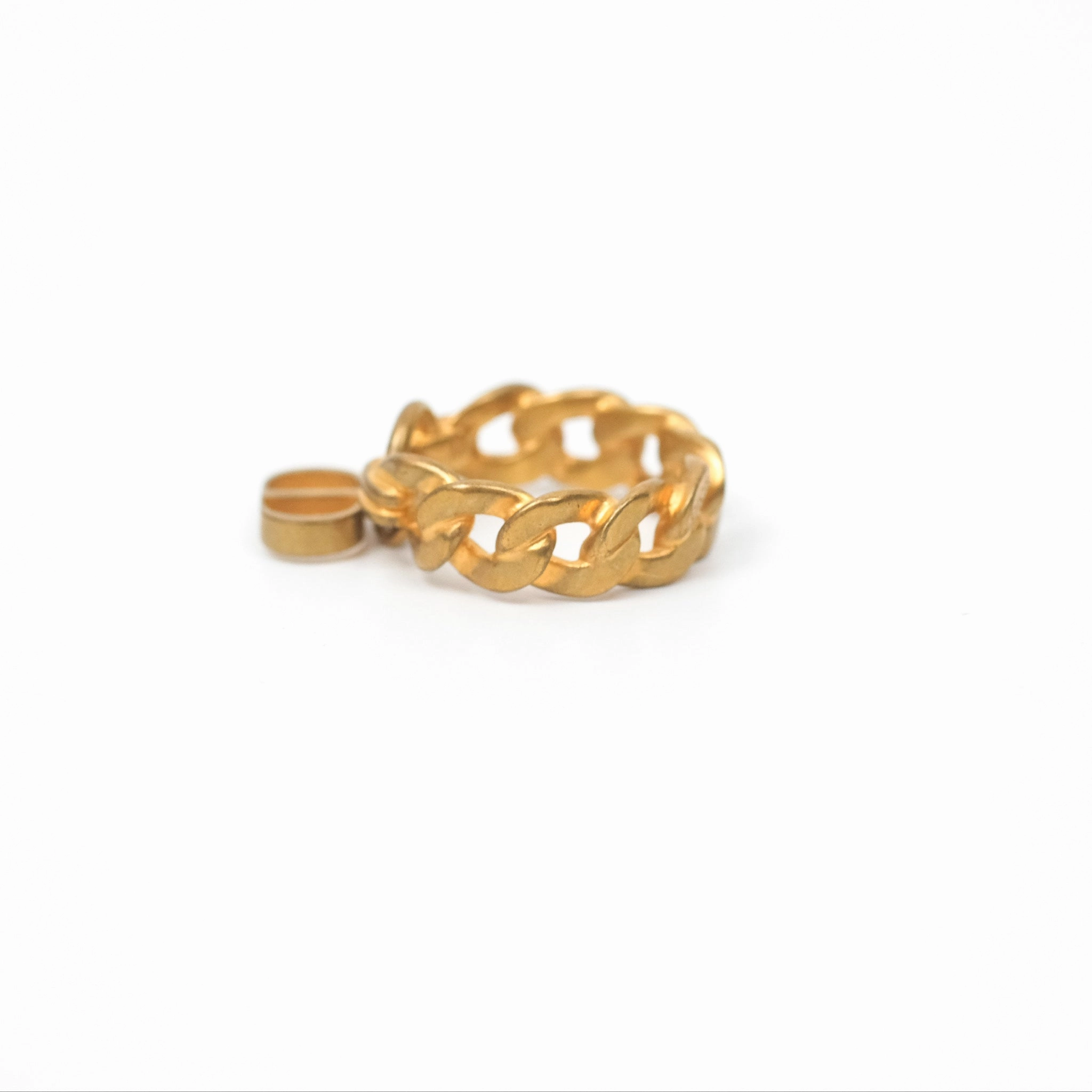 Christian Dior Chain Drop CD Logo Ring Size M