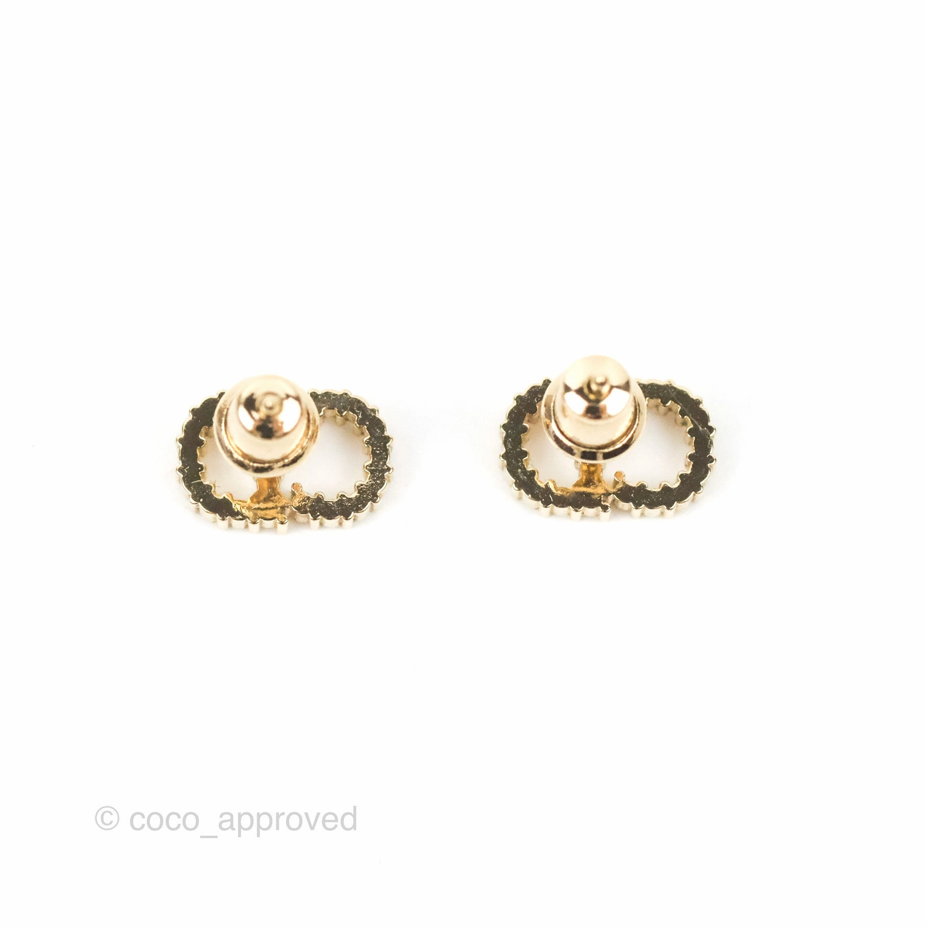 Christian Dior Clair D Lune Earrings Crystal Gold Tone