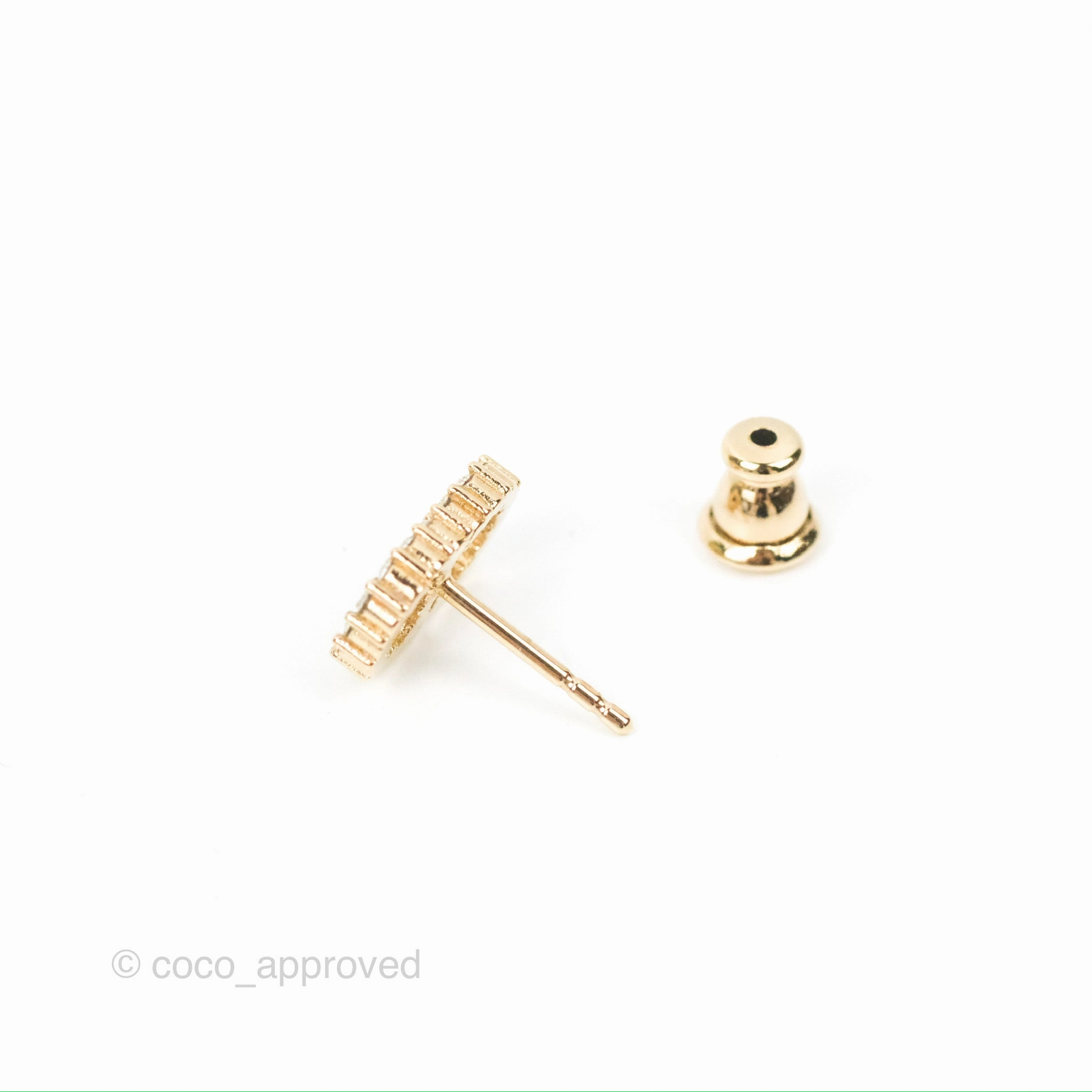 Christian Dior Clair D Lune Earrings Crystal Gold Tone
