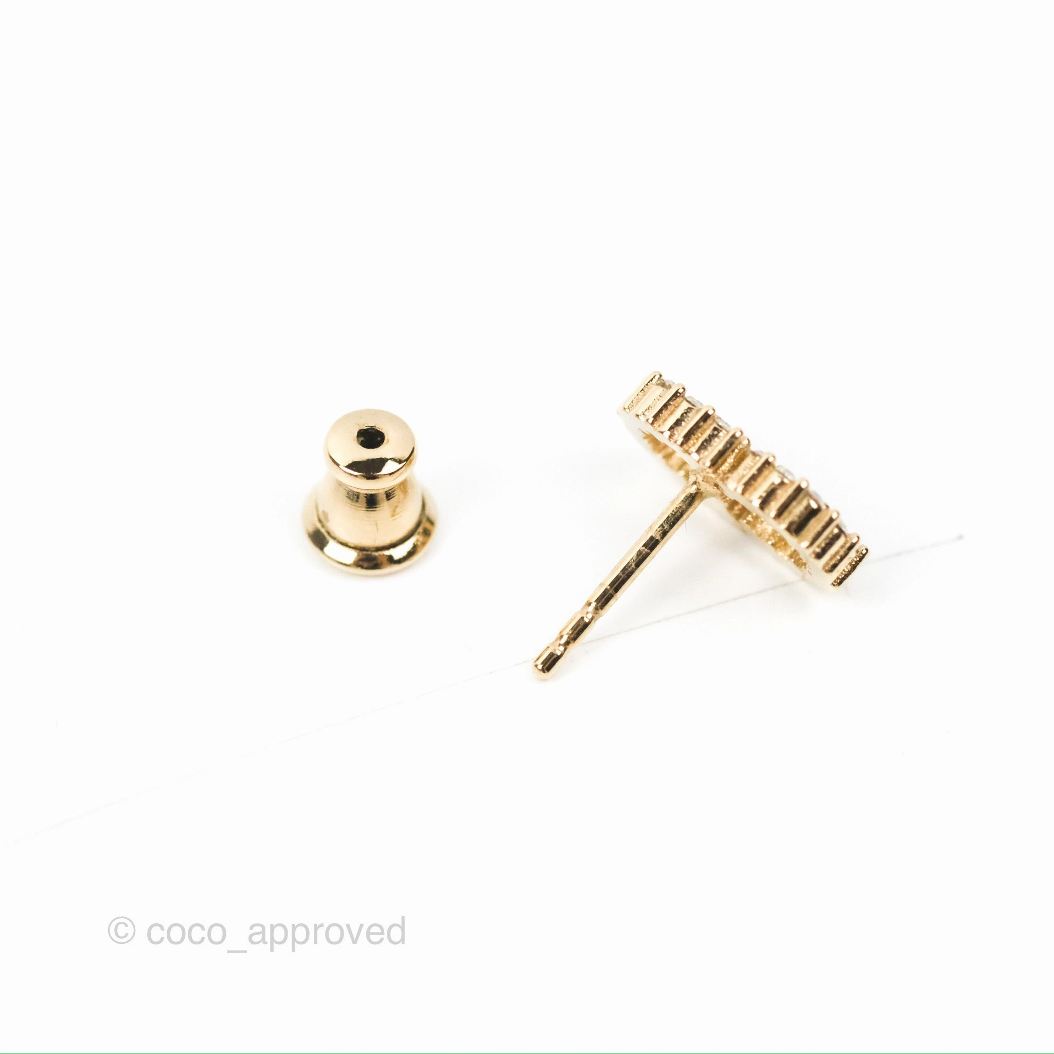 Christian Dior Clair D Lune Earrings Crystal Gold Tone