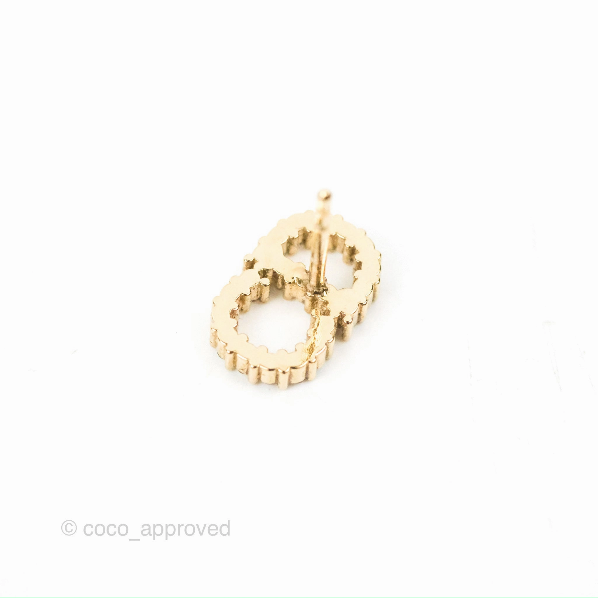 Christian Dior Clair D Lune Earrings Crystal Gold Tone
