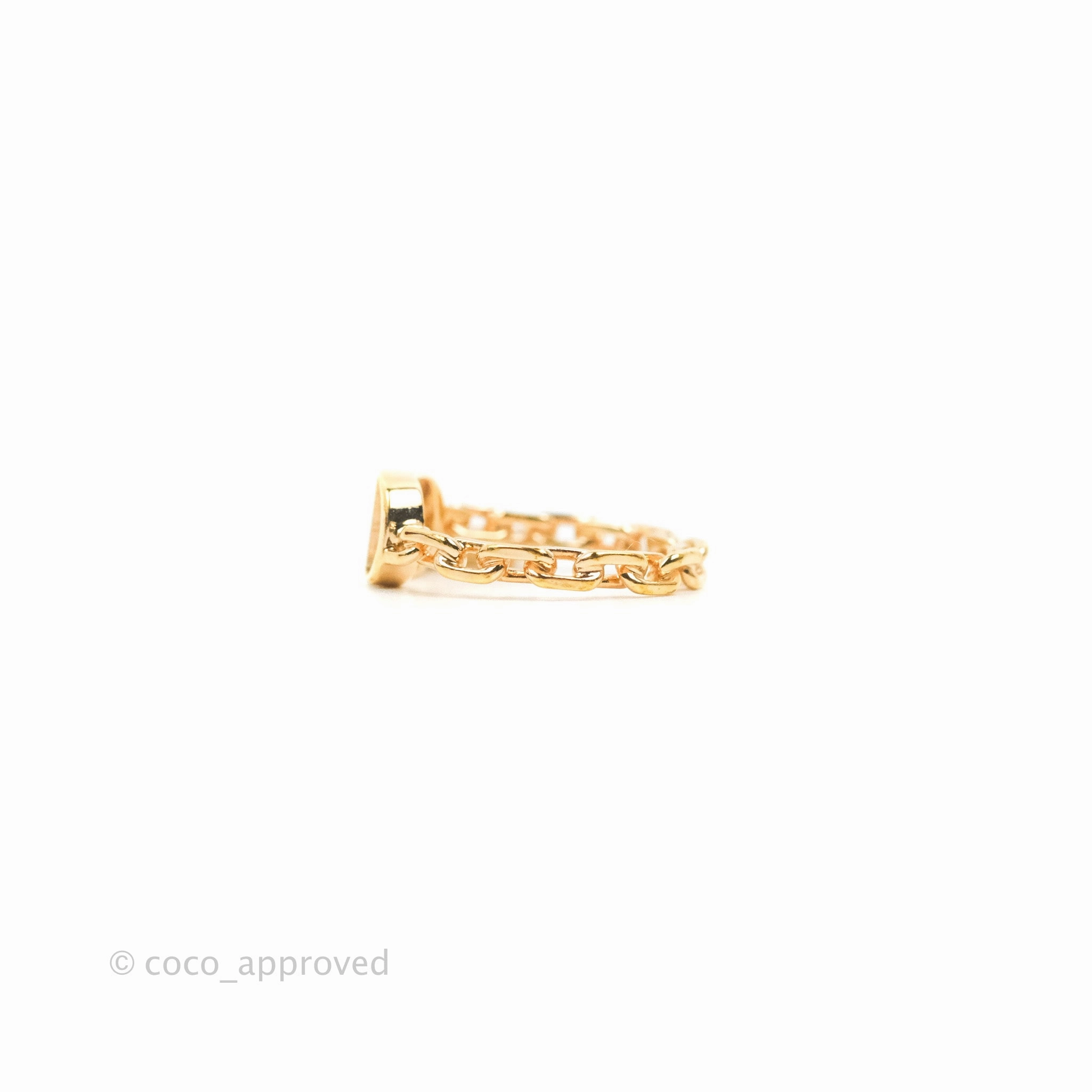Christian Dior Crystal Petit CD Star Charm Rings Pink Gold